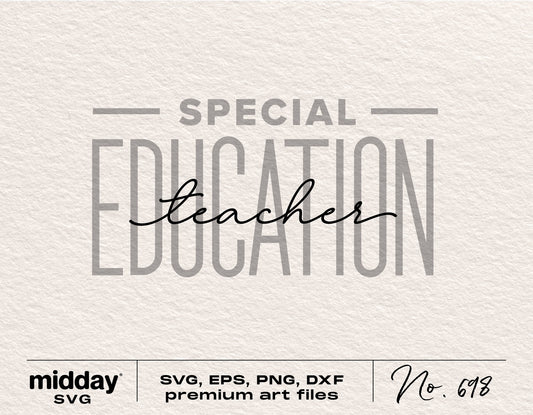 Special Education Teacher SVG PNG digital design for Cricut, Silhouette, and sublimation projects, available for download.