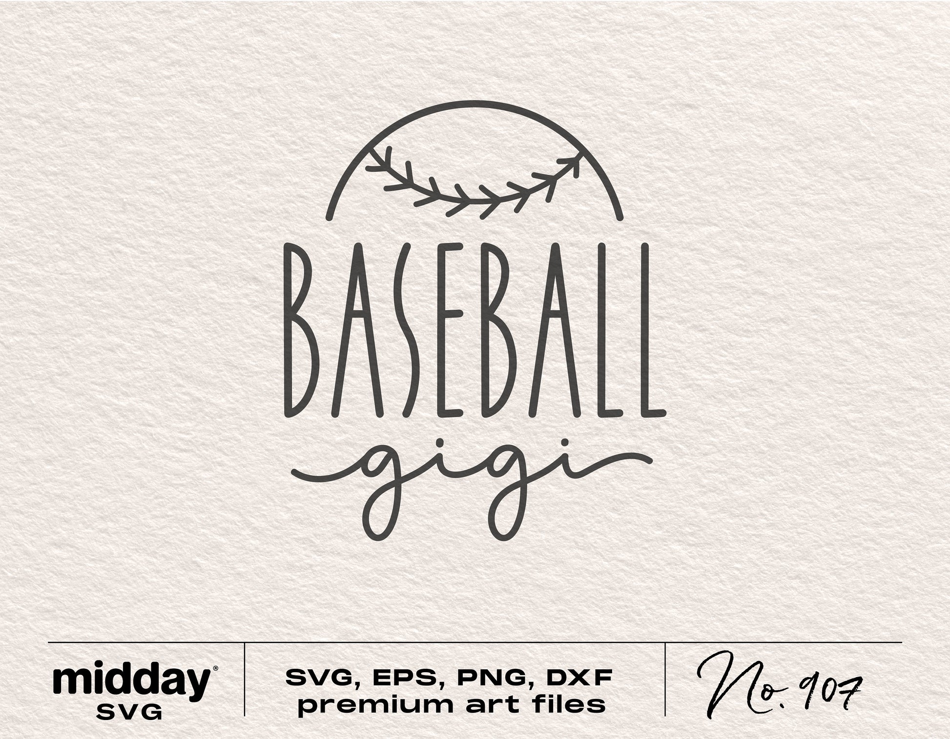 Baseball Gigi design with baseball graphic, available in SVG, PNG, EPS, DXF formats for Cricut and Silhouette cutting projects.