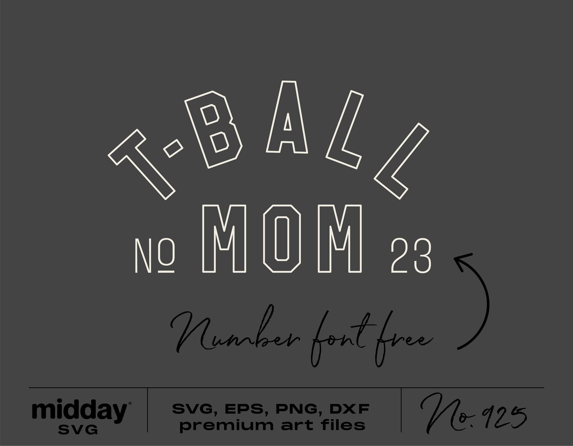 Tball Mom SVG design template with number 23, suitable for Cricut and Silhouette, available in SVG, PNG, EPS, DXF formats.