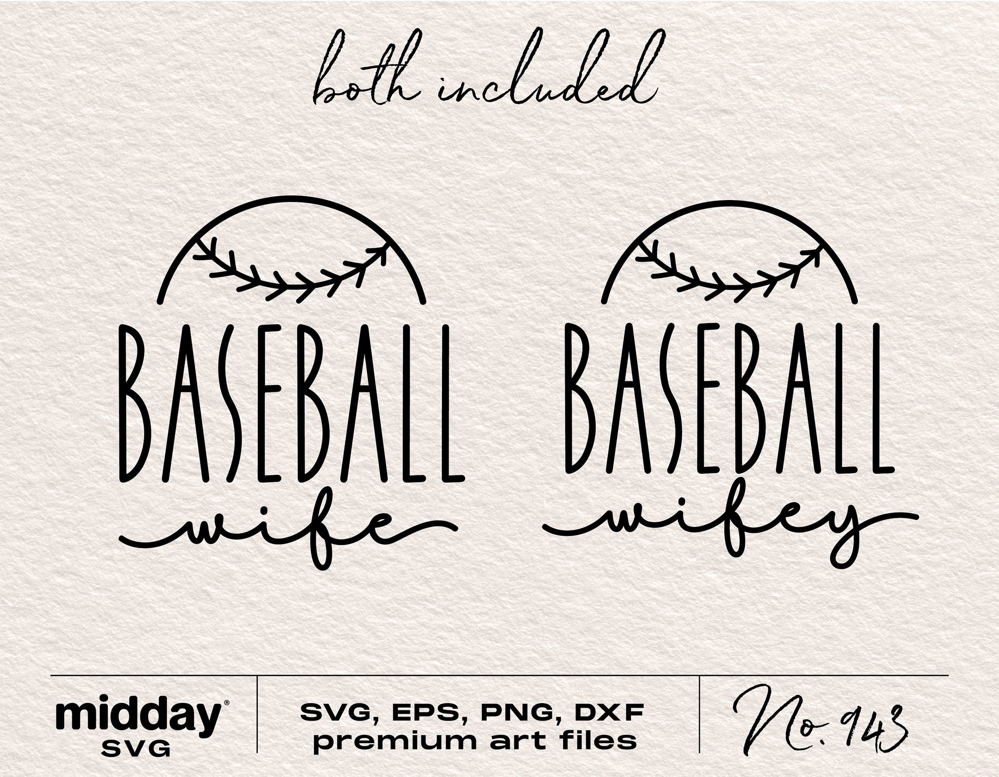 Baseball Wife and Wifey SVG, PNG, EPS, DXF design for Cricut and Silhouette cutting machines
