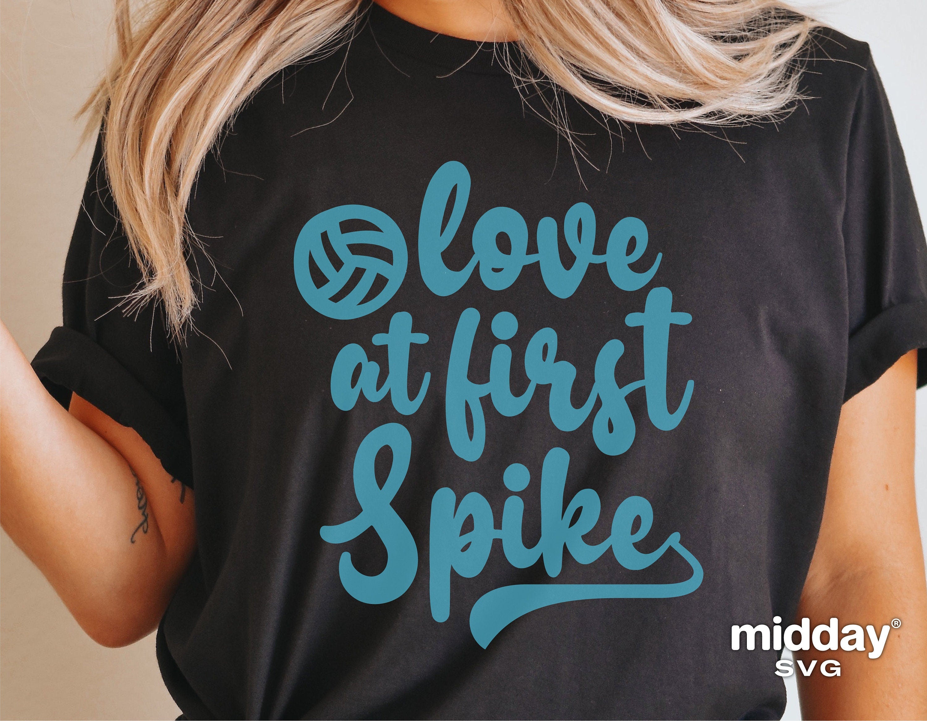 Love At First Spike Svg, Volleyball Svg, Png Eps Dxf, Volleyball Shirt Svg, Volleyball Mom Svg, Coach Gift, Cricut Cut Files, Silhouette