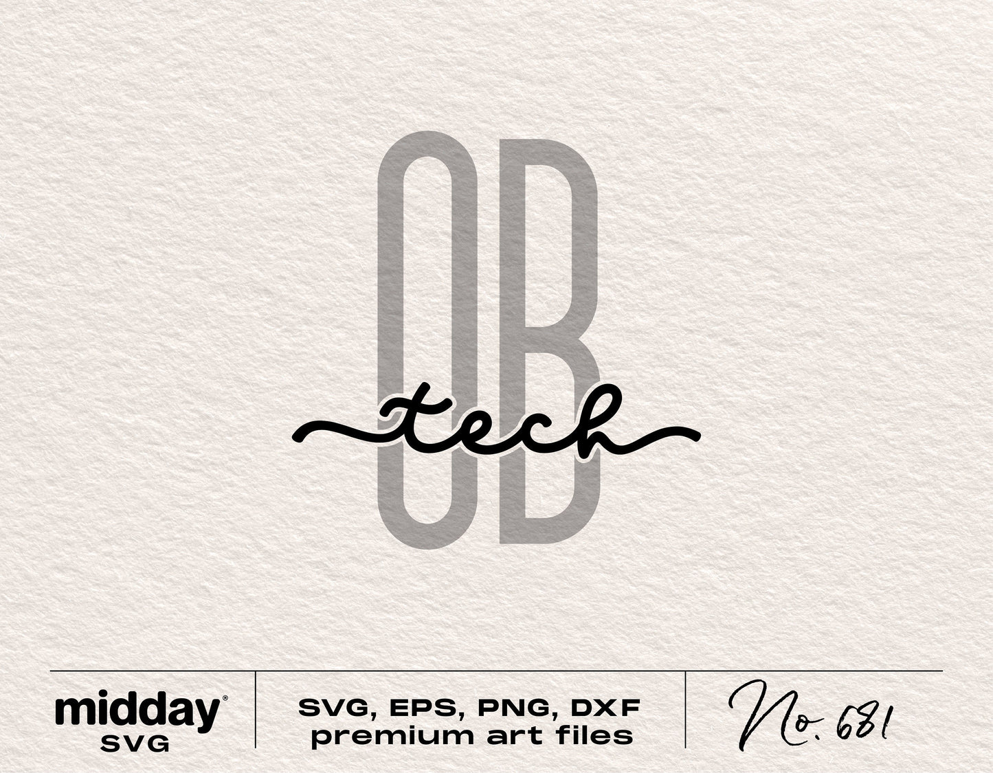 OB Tech silhouette SVG, EPS, PNG, DXF files for Cricut and Silhouette design, obstetrical technician art.