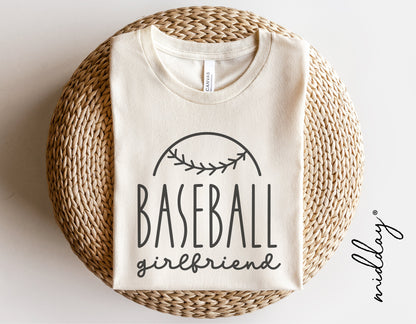 Baseball Girlfriend shirt design, featuring a baseball graphic, perfect for Cricut and Silhouette projects on tumblers and hoodies.