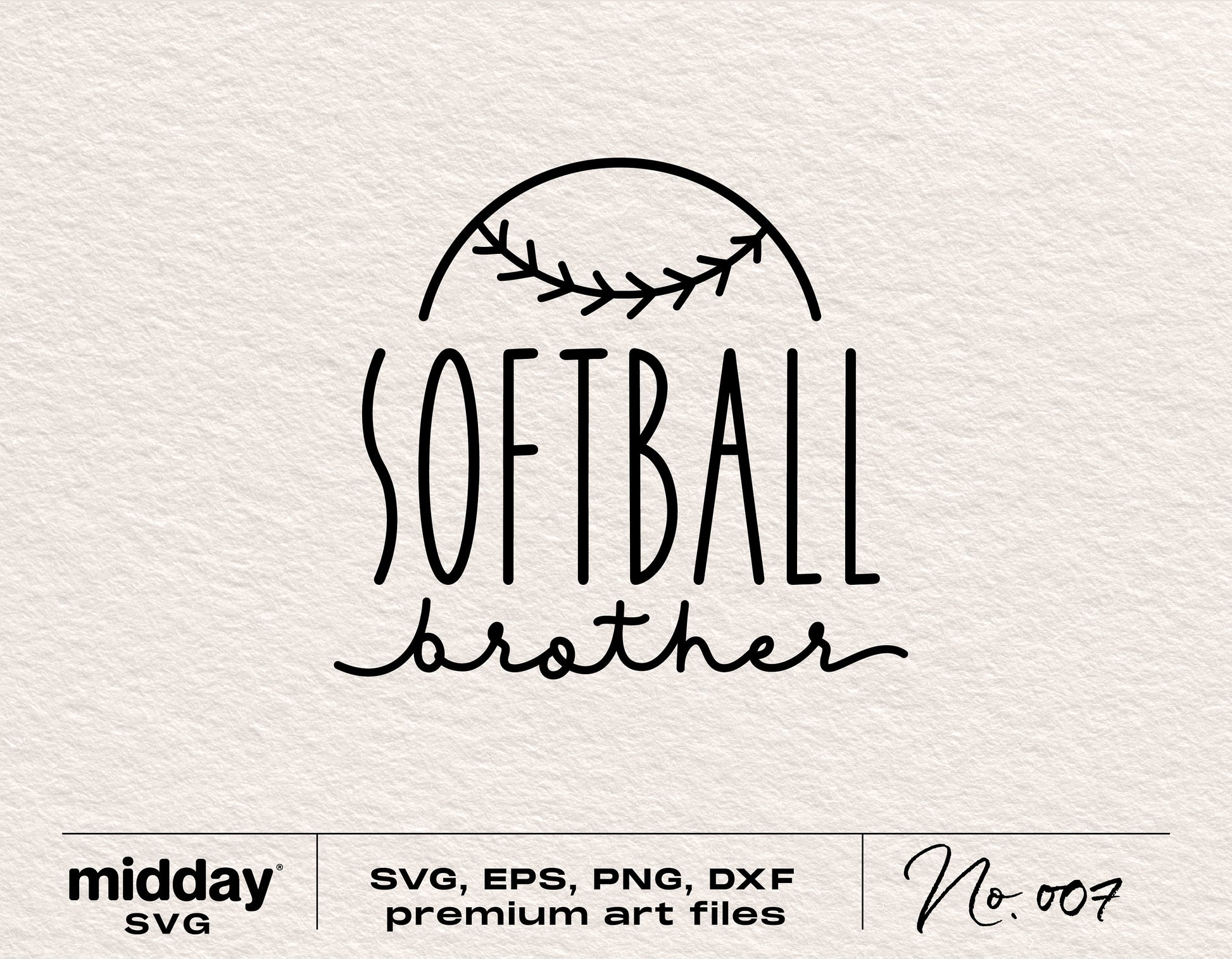 Softball Brother digital design in SVG, PNG, DXF, EPS formats for Cricut and Silhouette cutting machines.