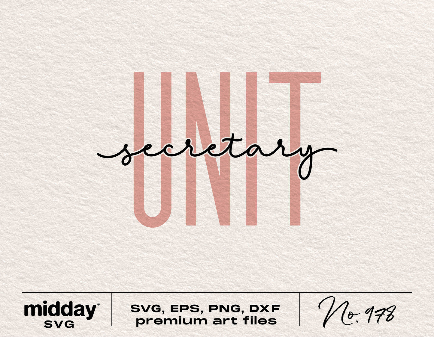 "Unit Secretary SVG design, available in SVG, EPS, PNG, DXF formats, ideal for Cricut and Silhouette projects."