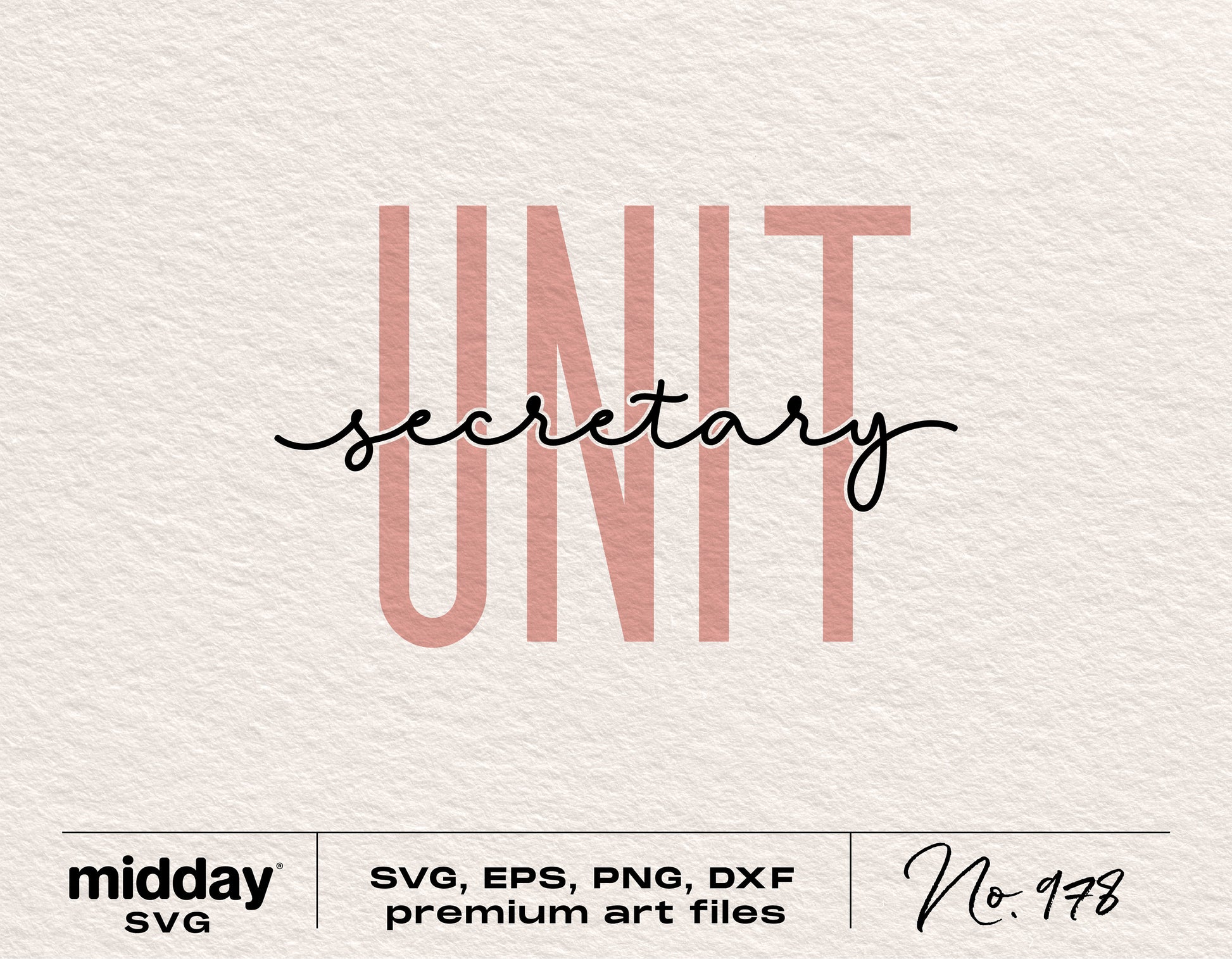 "Unit Secretary SVG design, available in SVG, EPS, PNG, DXF formats, ideal for Cricut and Silhouette projects."