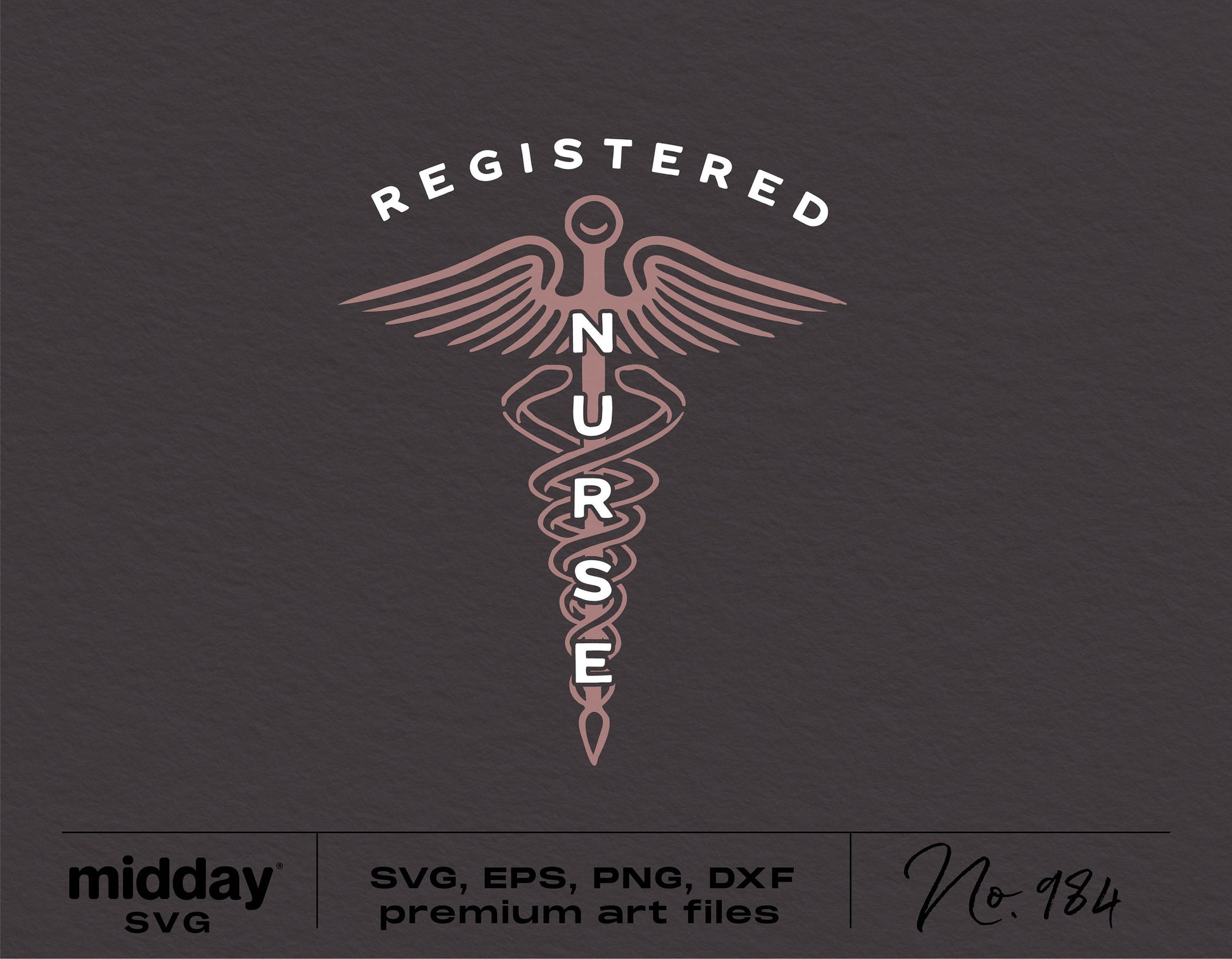 Registered Nurse SVG with caduceus symbol for Cricut and Silhouette, digital file for male nurse gifts and shirts, Nurse Week design