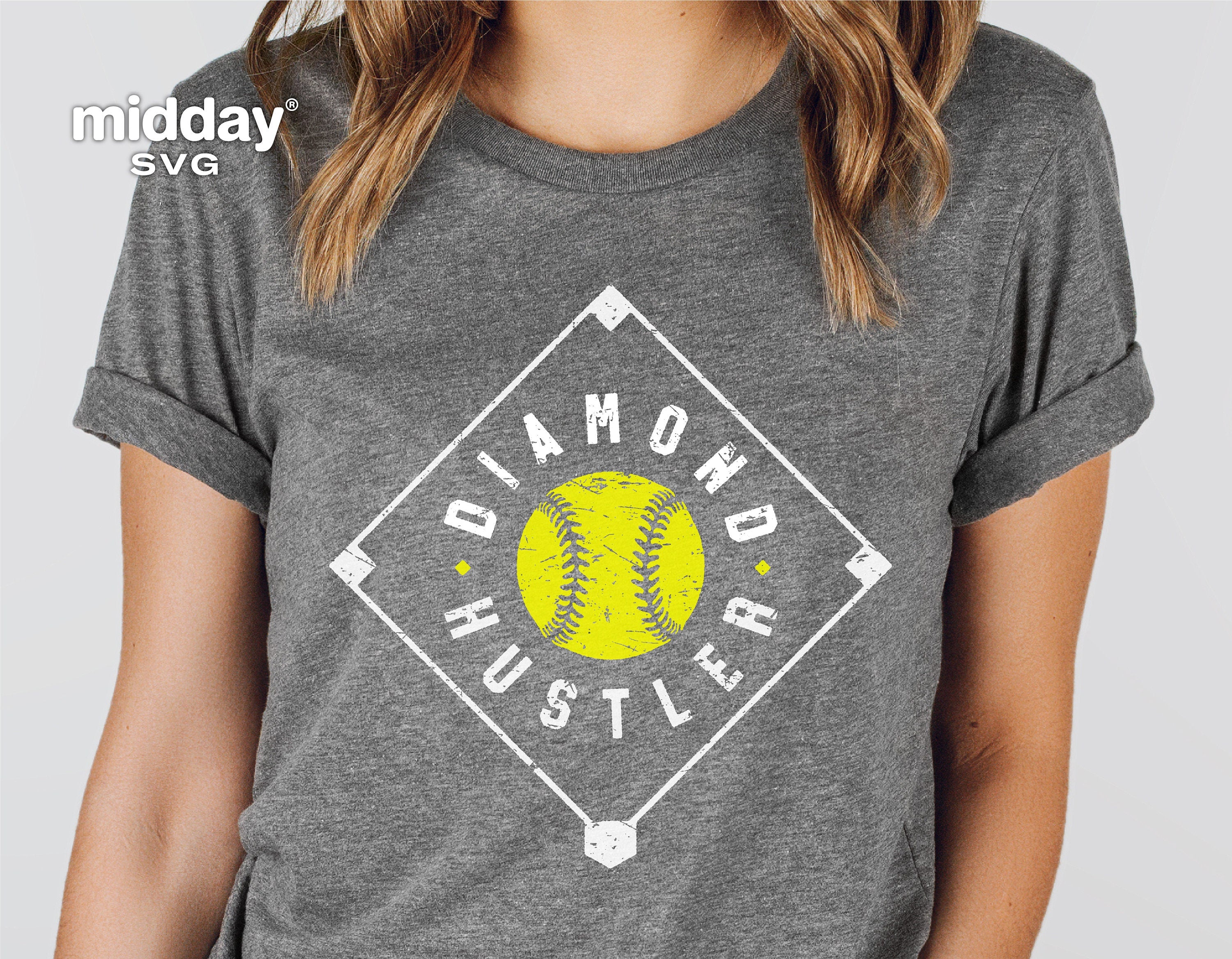 Funny Softball Svg, Png Dxf Eps, Diamond Hustler, Cricut Cut File, Silhouette, Softball Shirt, Sublimation, Digital Download, For Player