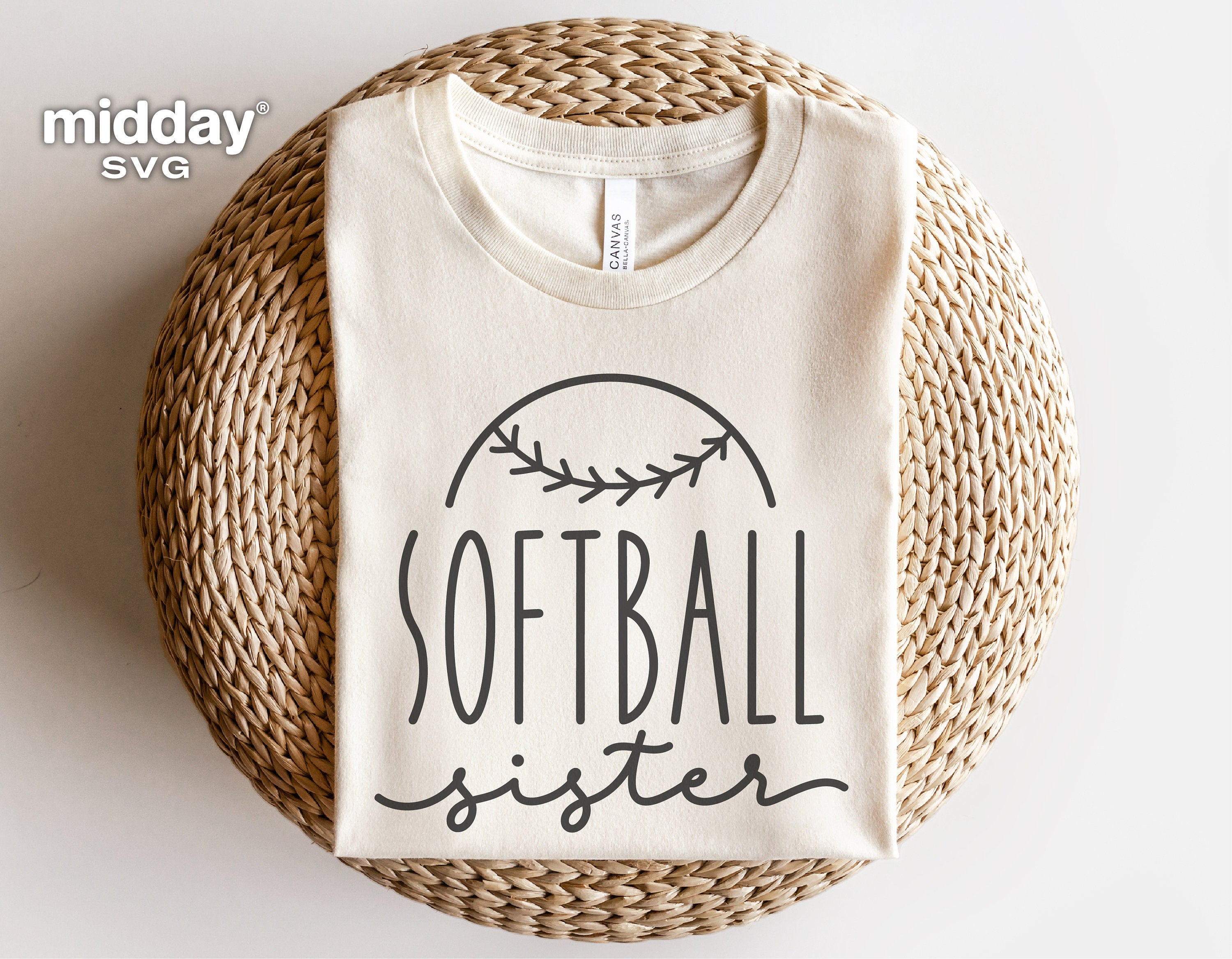 Softball Sister Svg, Png Dxf Eps, Softball Sister Shirt, Sublimation, Cricut Cut Files, Silhouette, Sister Life, Digital Files, Softball