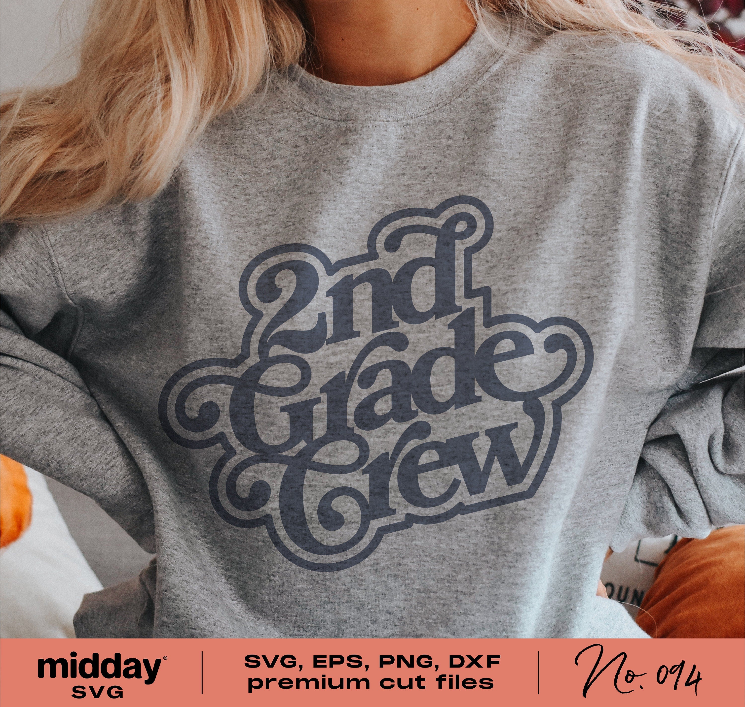 Second Grade Crew Svg, Dxf Eps Png, Second Grader Svg, 2nd Grade Teacher Staff Shirts, Appreciation, Back To School, Cricut, Silhouette,