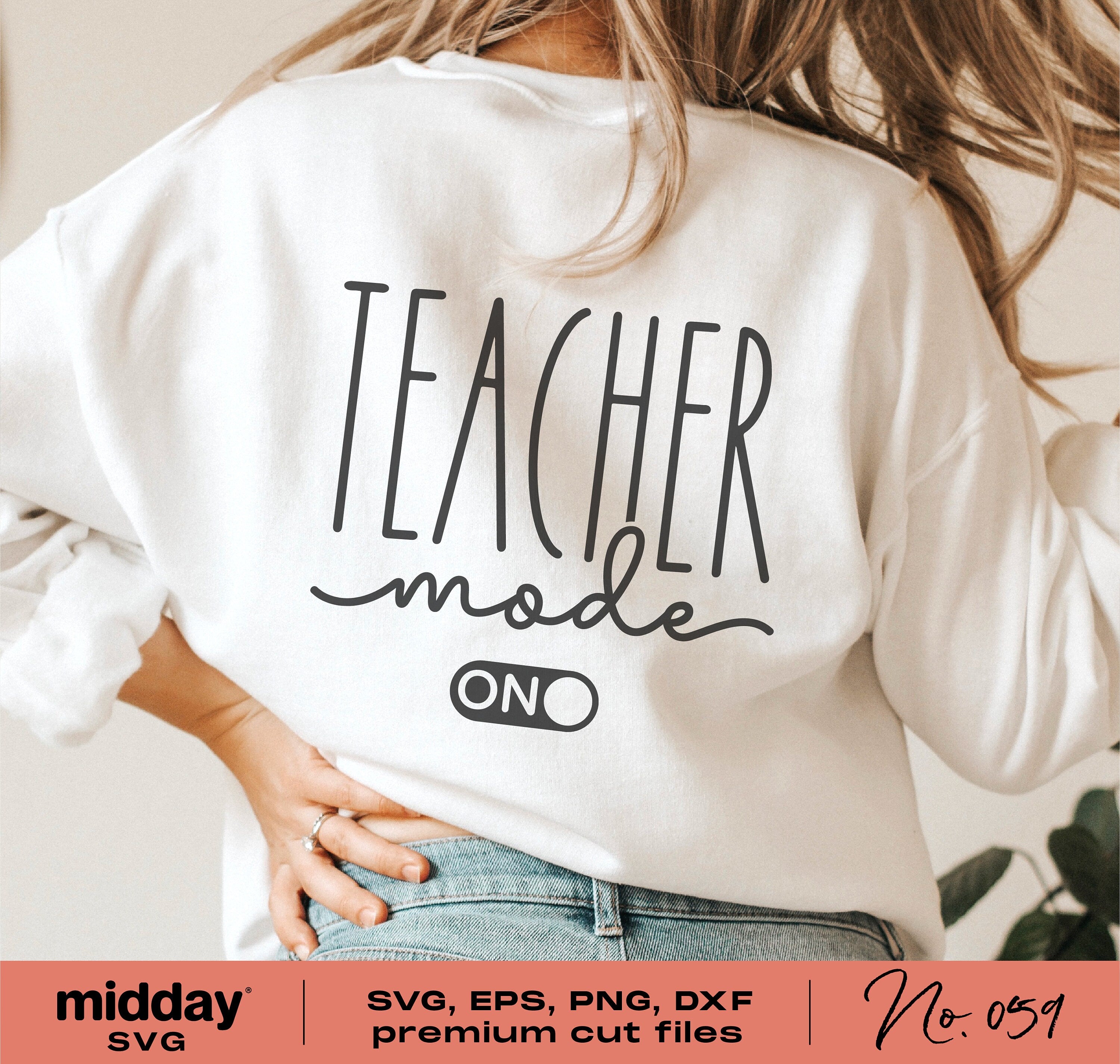 Teacher Mode On Svg, Png Dxf Eps, Back To School, Teacher Svg Files for Cricut, Teacher Svg Shirt, Silhouette, Svg Tumbler, Mode On, Digital