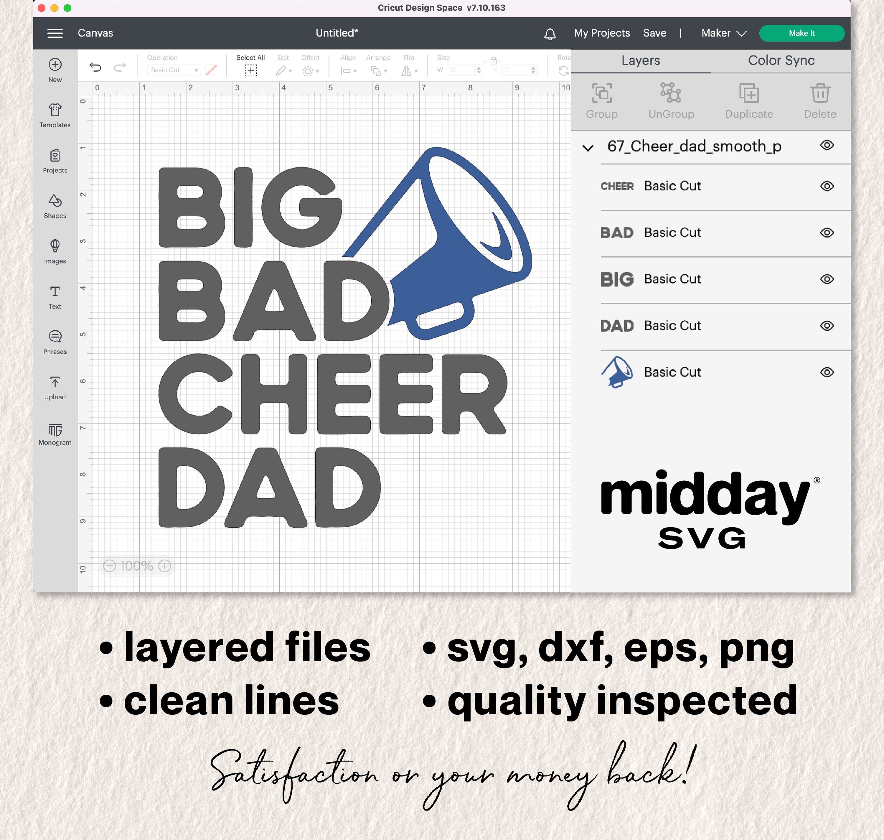 Big Bad Cheer Dad Svg, Dxf Eps Png, Cheer Dad Shirt, Cheerleader Dad, Cheerleading Dad, Cricut Cut Files, Silhouette, Cheer Dad Png, Digital