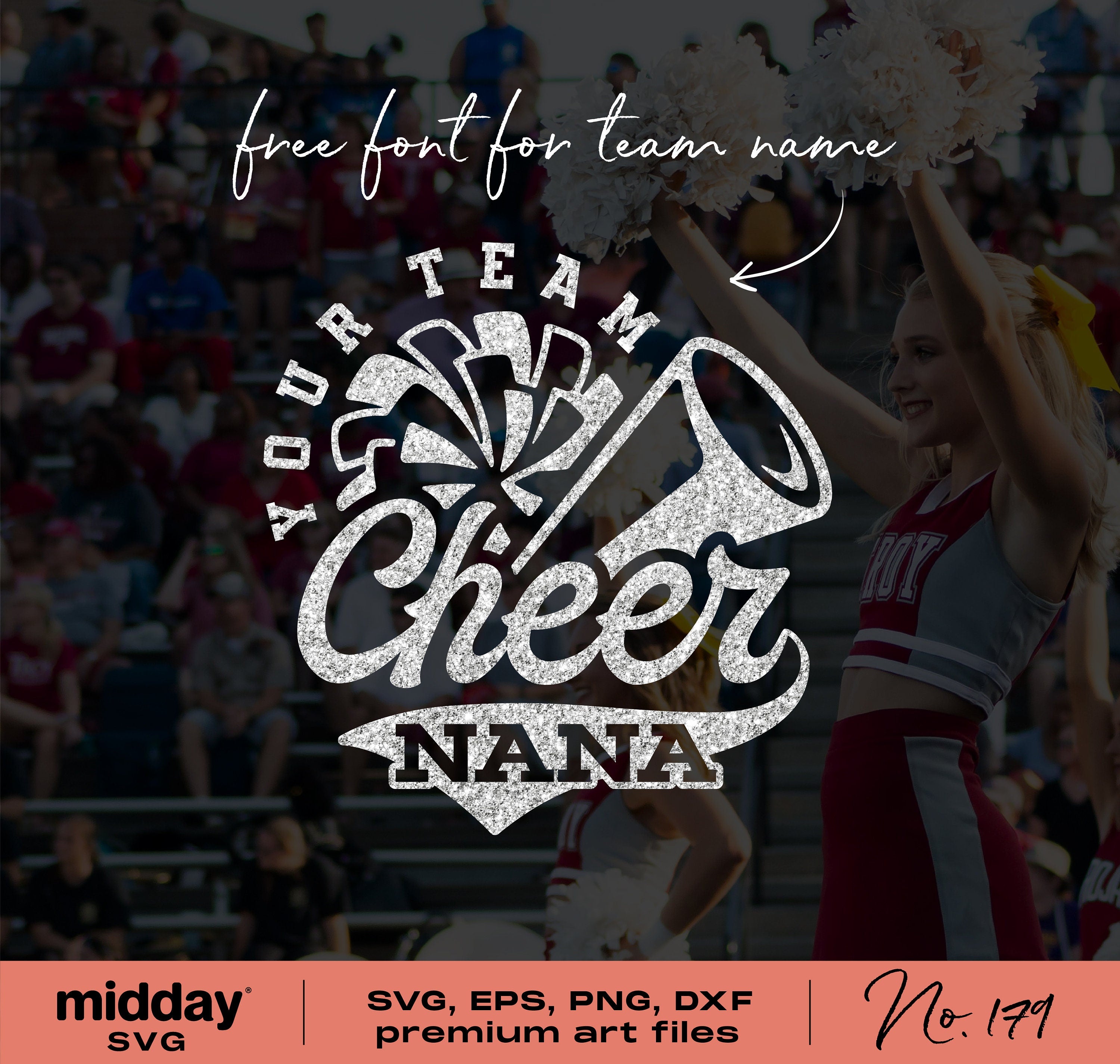 Cheer Nana Svg, Png Dxf Eps, Cheer Grandma Shirt Design, Cheerleading Nana, Cheerleader Nana, Cheer Cut Files, Cricut, Silhouette, Digital