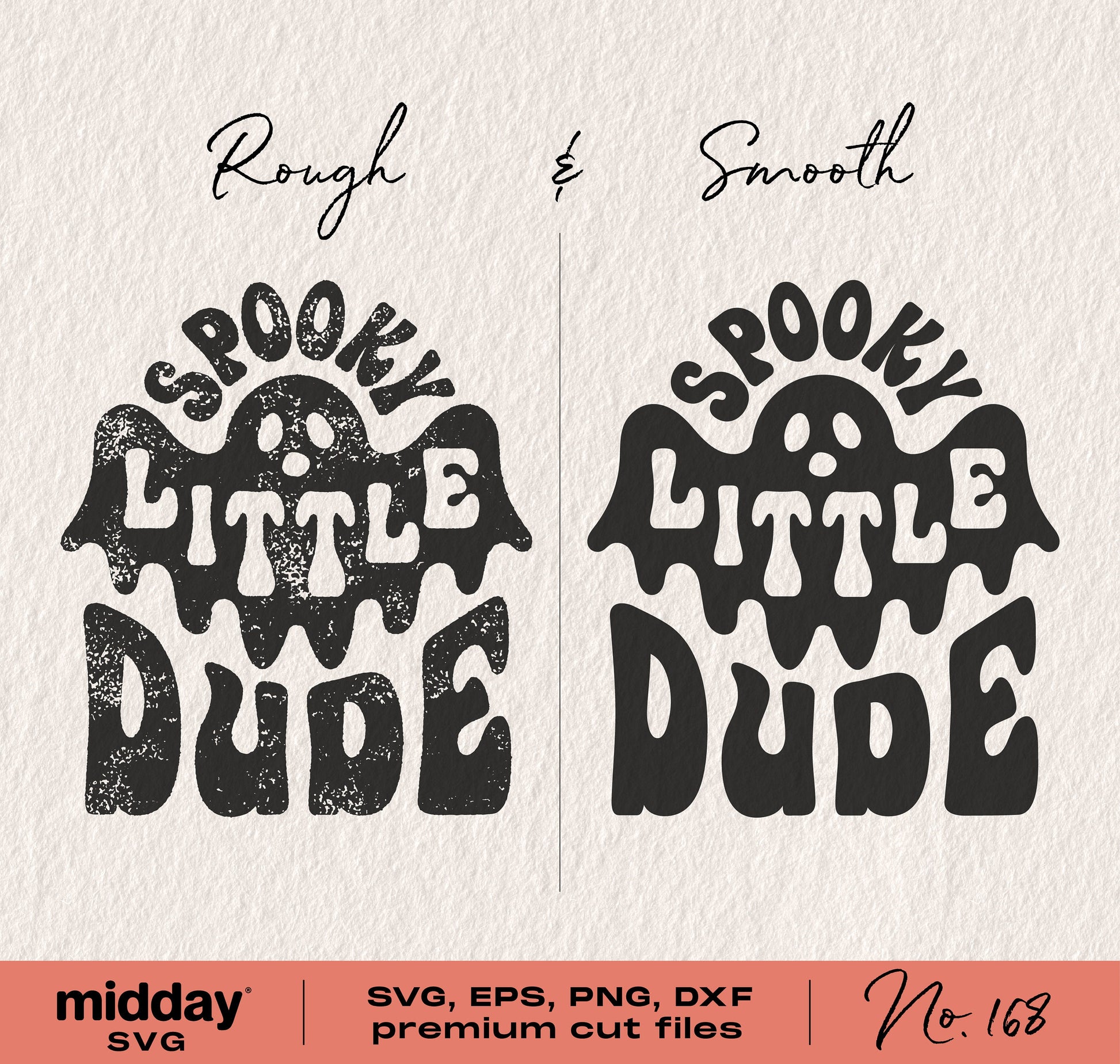 Spooky Little Dude kids Halloween shirt design featuring cute ghost in SVG, EPS, PNG, DXF formats for Cricut and Silhouette.