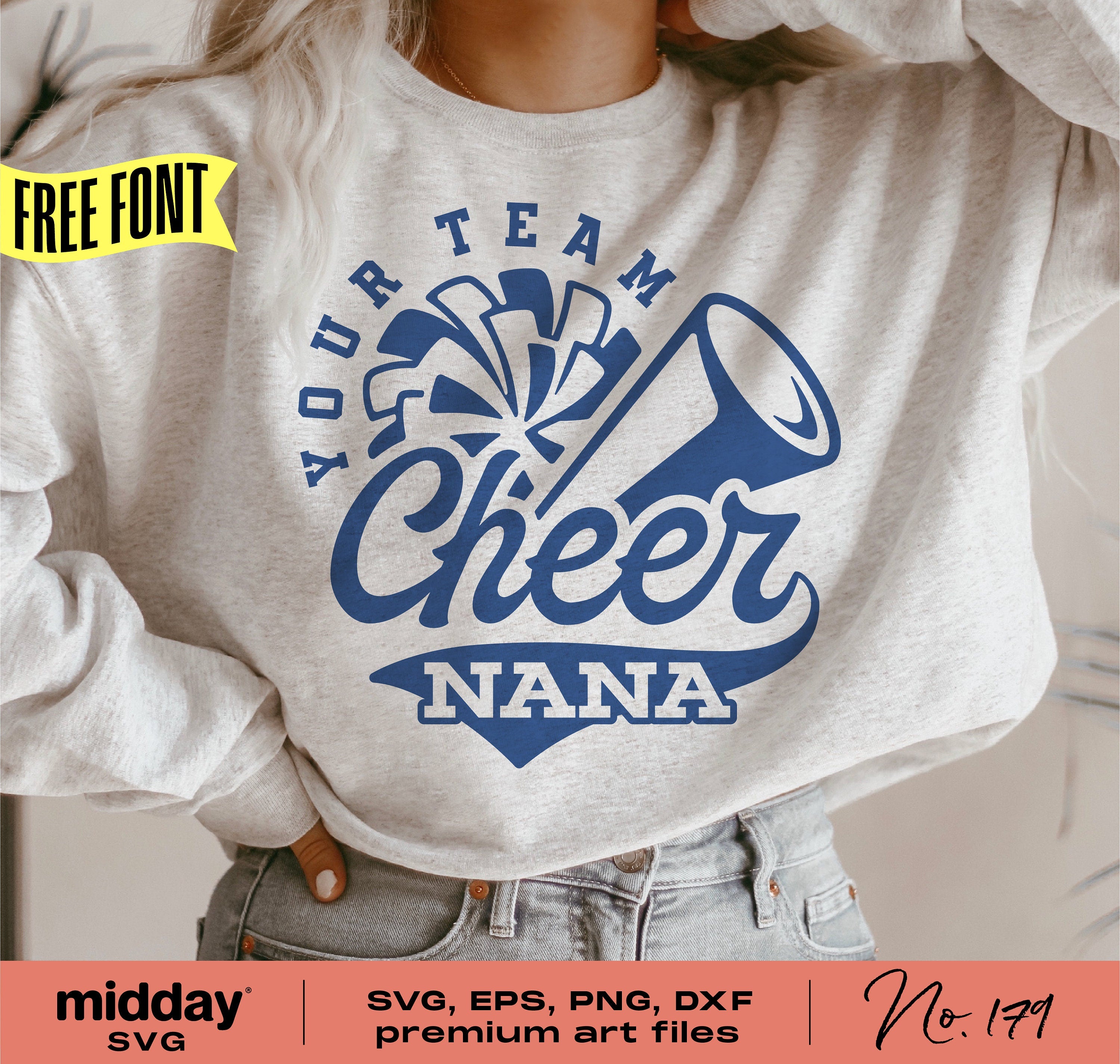 Cheer Nana Svg, Png Dxf Eps, Cheer Grandma Shirt Design, Cheerleading Nana, Cheerleader Nana, Cheer Cut Files, Cricut, Silhouette, Digital