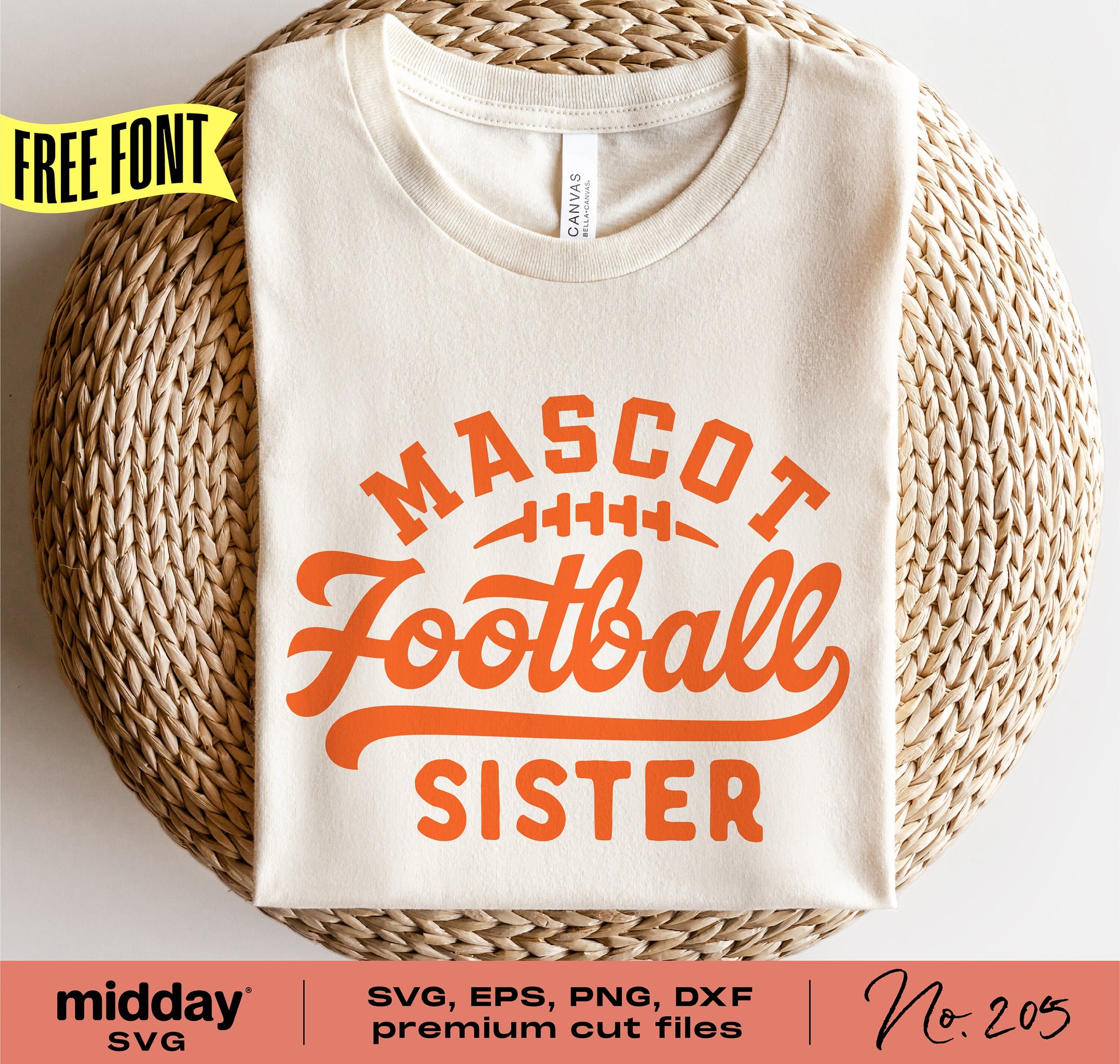 Football Sister shirt design template featuring SVG, EPS, PNG, DXF formats for Cricut and Silhouette.