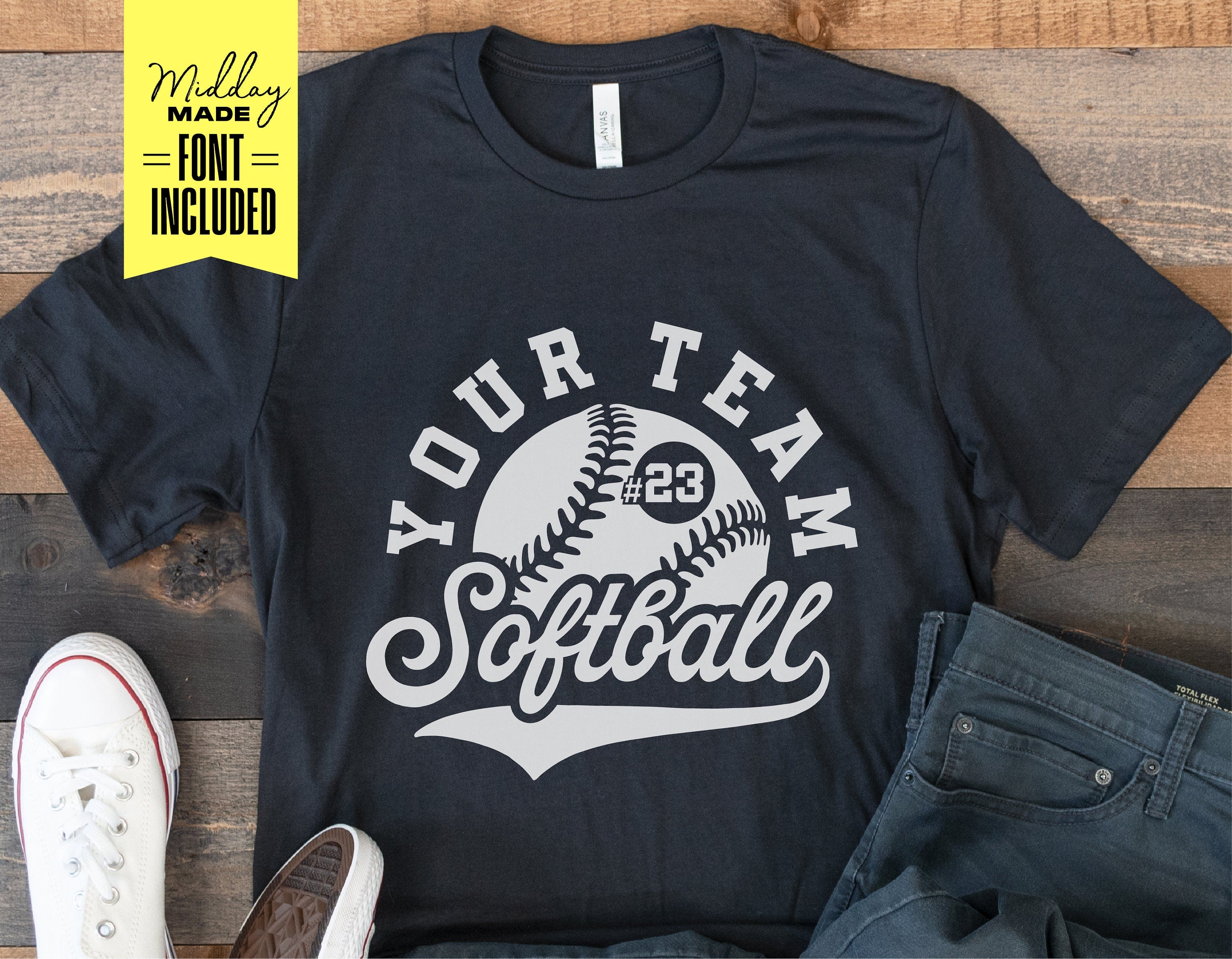 Softball Team Template Svg, Softball Shirt Png, Softball, Cricut Cut Files, Eps Png Ai Dxf, Personalized Softball, Digital File, Silhouette