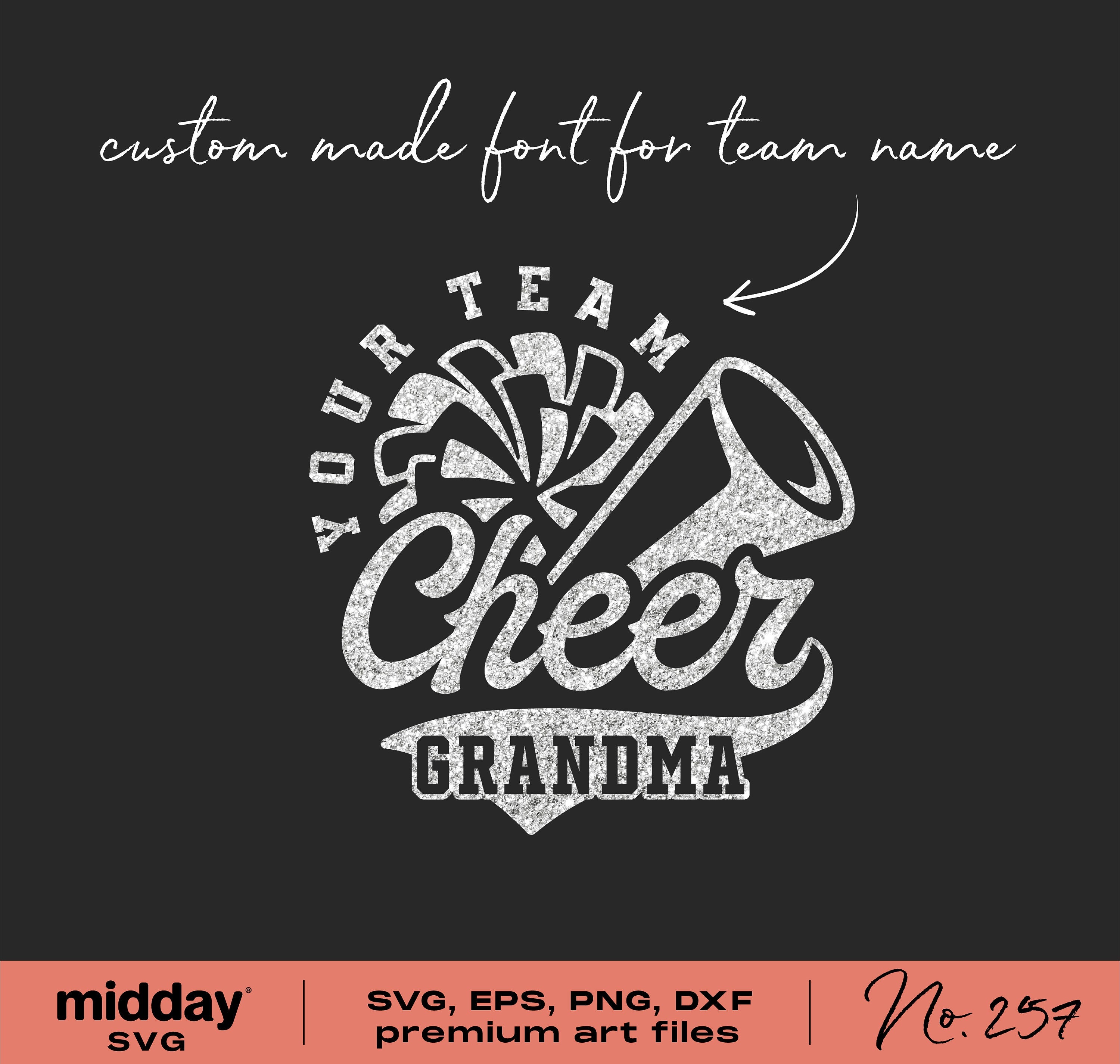 Cheer Grandma Svg, Dxf Eps Png, Megaphone Svg, Pom Pom Svg, Pompom, Cheer Cone, Cricut, Silhouette, Sublimation, Cheer Grandma Shirt