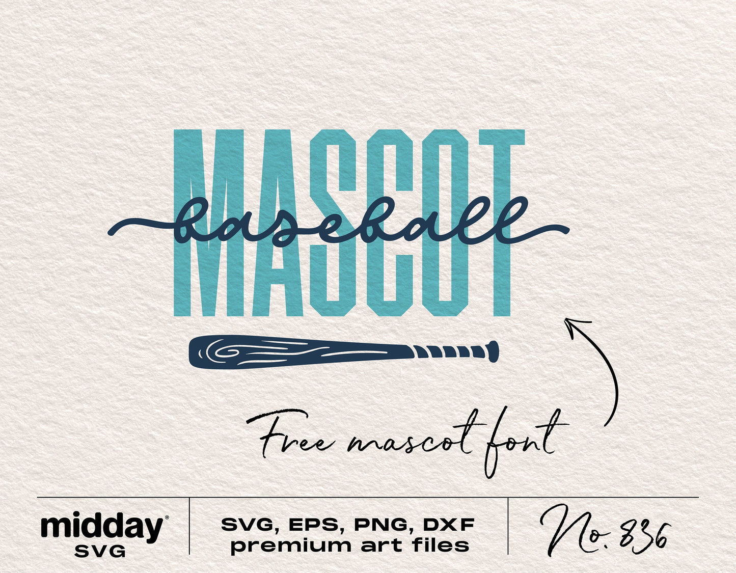 Baseball and Mascot Font SVG Template for Cricut and Silhouette with Free Download Info