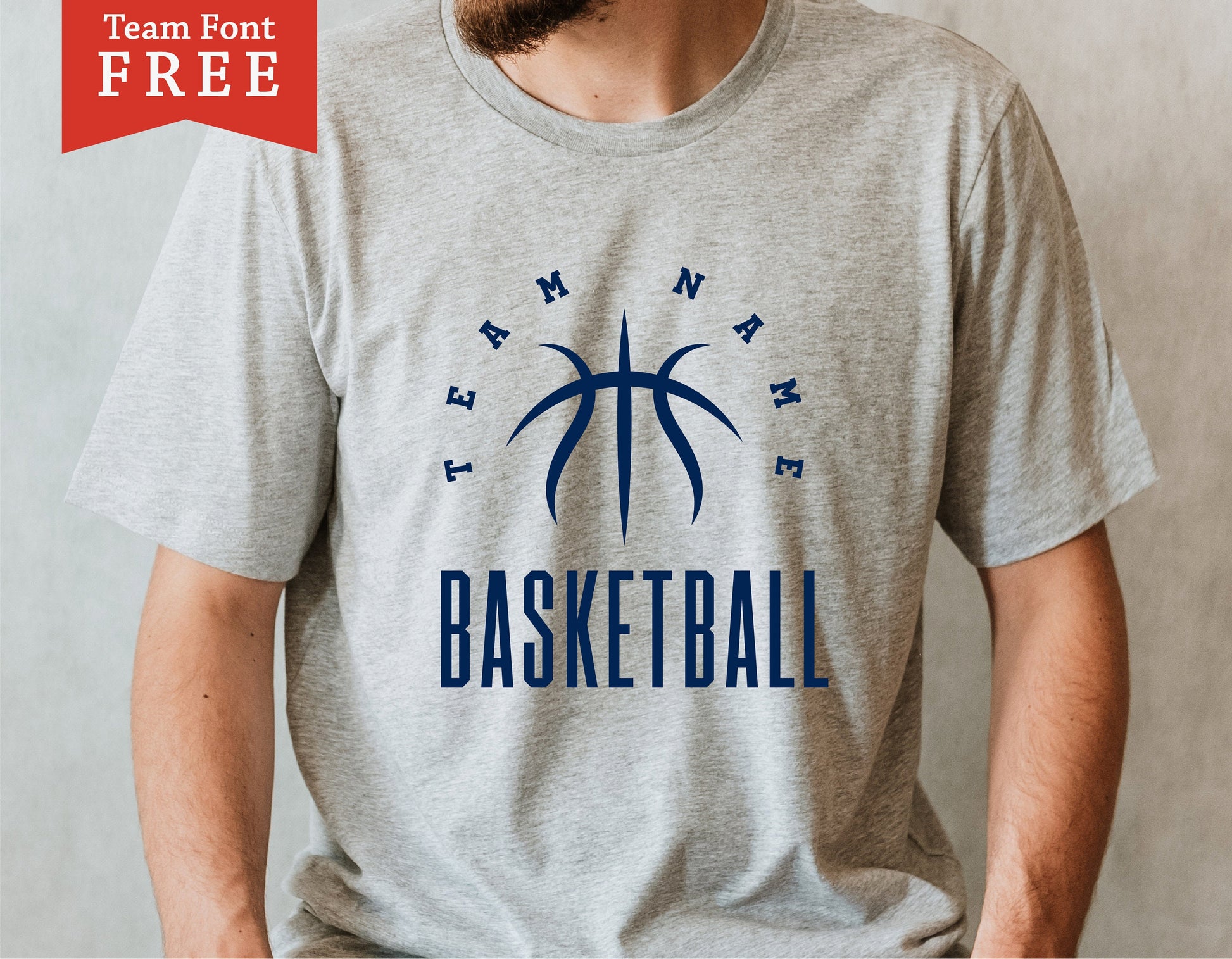 Basketball t-shirt with customizable team name and design for sports enthusiasts and team spirit.