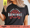 Basketball Team Template Shirts, Svg Png Dxf Eps, Team Logo, Basketball Mom Svg, Sweatshirt, Basketball Shirt, Cricut, Silhouette, Designs