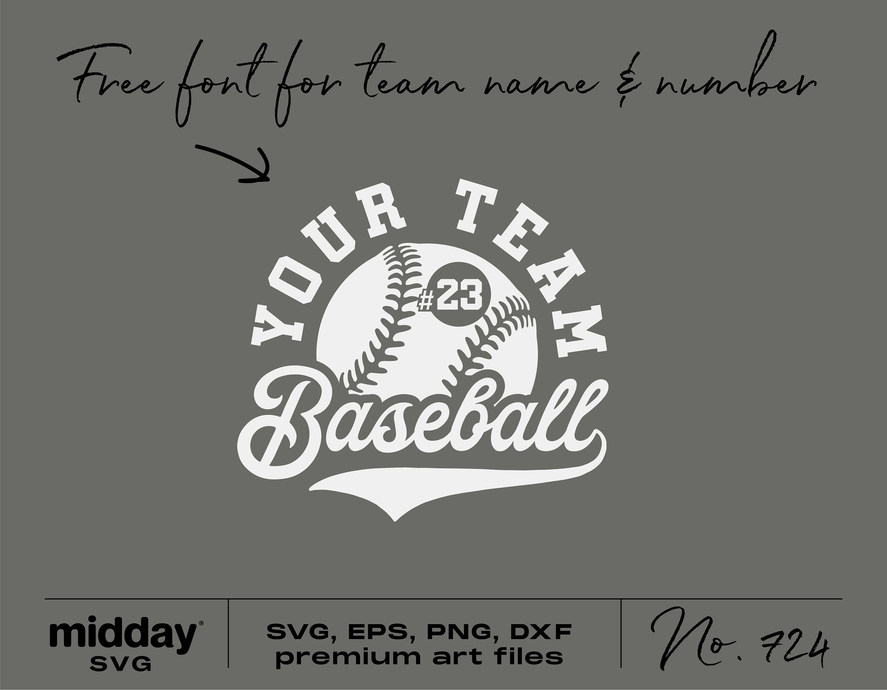 Baseball Team Template, Svg Png Dxf Eps, Svg For Cricut, For Tumbler, Baseball Team Shirts, Team Logo, Silhouette, Sublimation, Baseball Mom