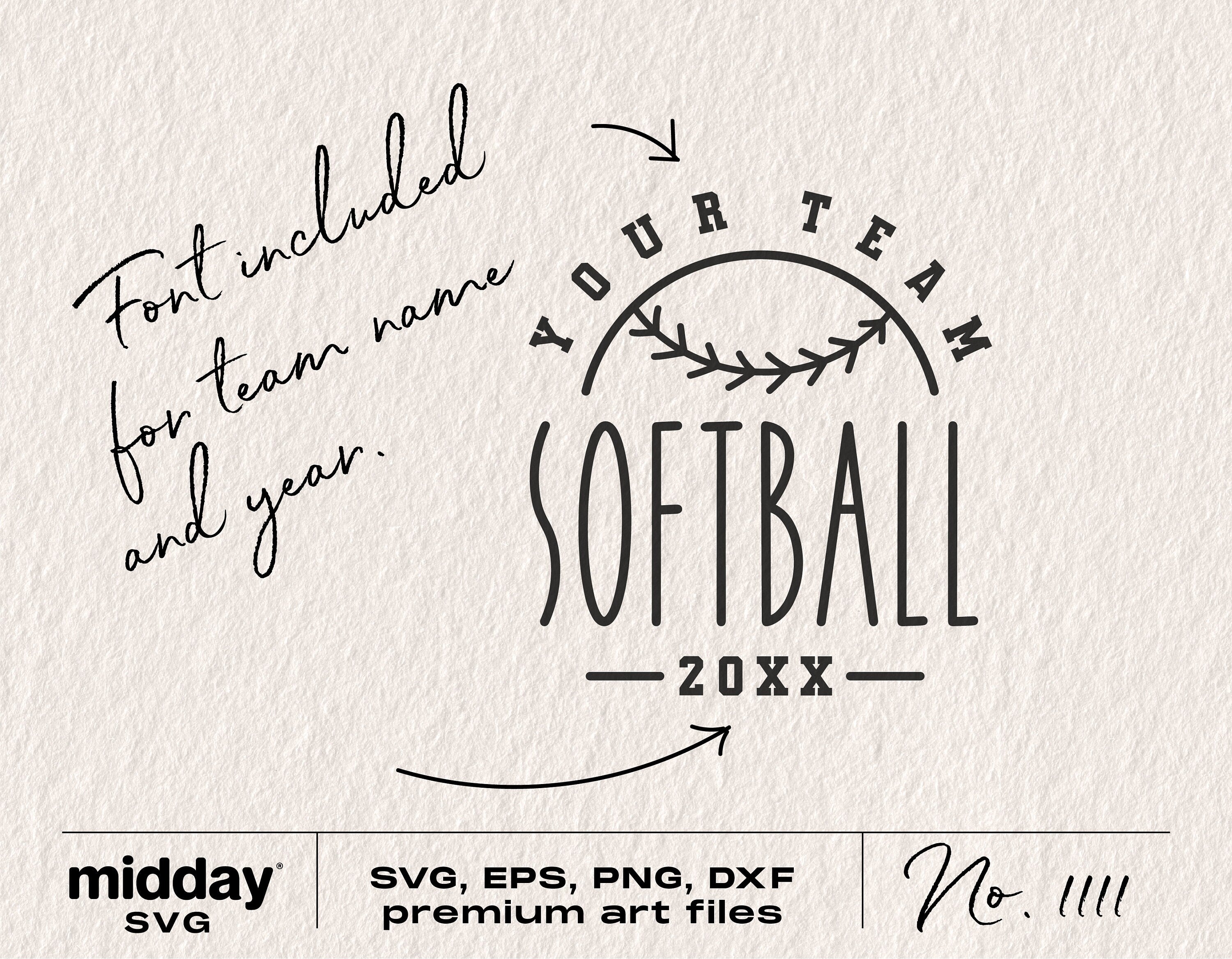 Softball Team Svg, Png Dxf Eps, Team Template, Softball Shirt Design, Softball Mom Svg, Team Logo, Svg for Cricut, Silhouette, Sublimation