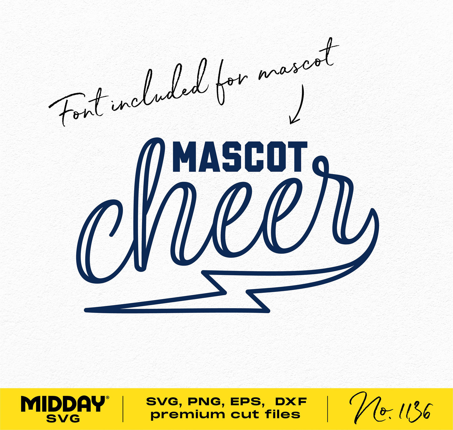 Cheer team template with the word 'cheer' in stylish font, SVG PNG DXF EPS format, ideal for Cricut and Silhouette projects.