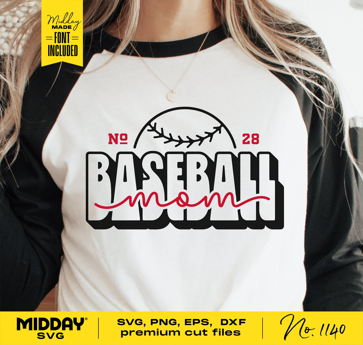 Retro Baseball Mom shirt design SVG PNG on white shirt, perfect for Cricut or Silhouette crafting projects.