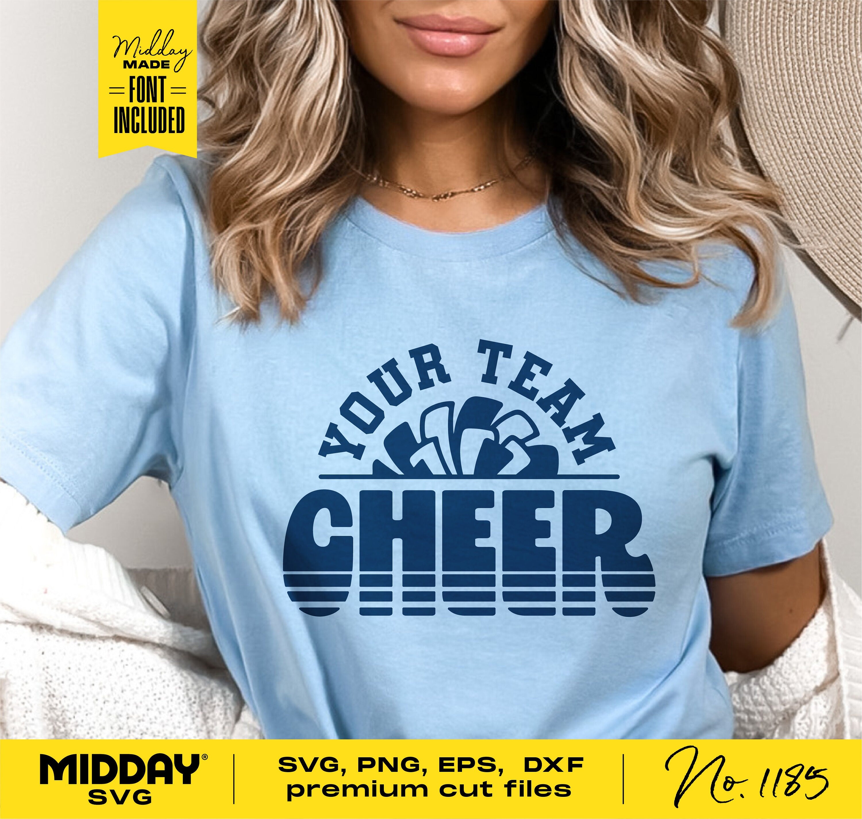 Cheer Svg, Png Dxf Eps, Cheer Team Template, Cheerleader, Cheerleading shirt, Pom Pom, Cricut, Silhouette, Digital File, Cheer Team Shirt