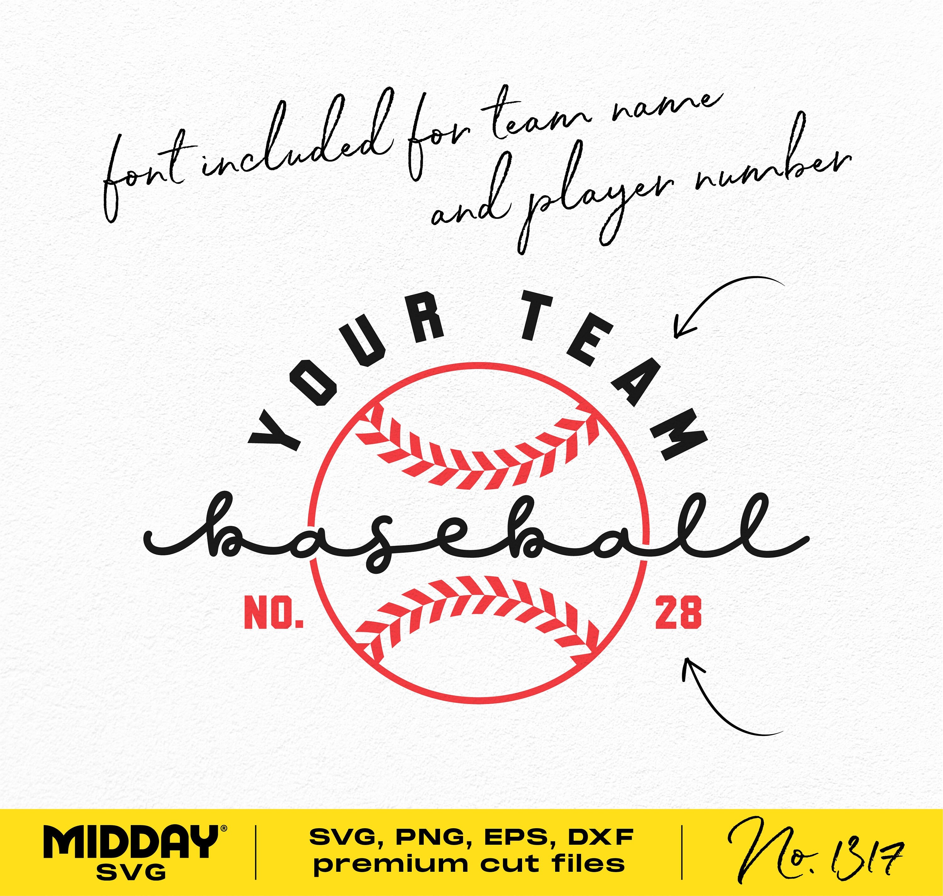 Baseball Svg Png, Svg For Cricut, Stitches Svg, With Team Name and Number, Svg For Mom, Baseball Mom, Team Template, Team Logo, Team Shirts