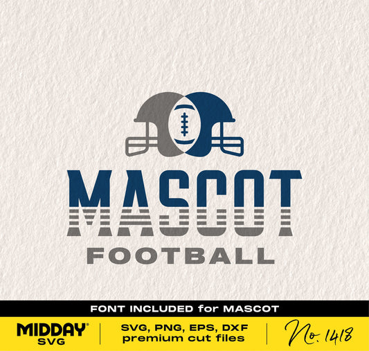 Football Team Template with helmet and font for Cricut, SVG, PNG, DXF, EPS files for shirts and sublimation.
