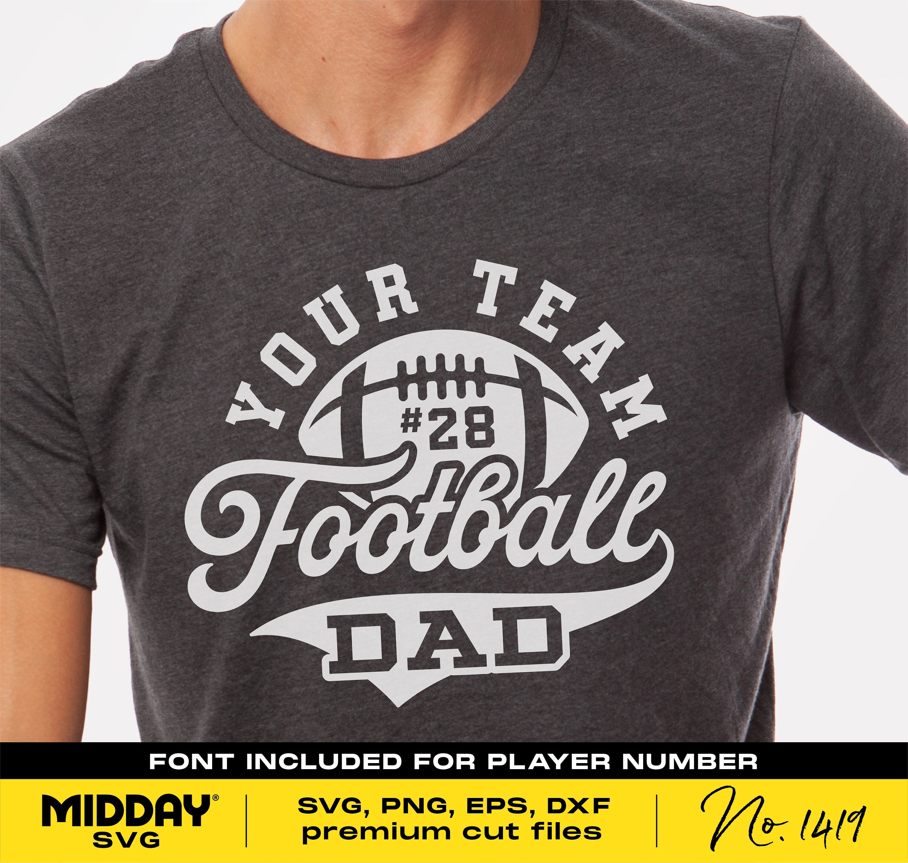 Football Dad Svg, Png Dxf Eps, Football Team Shirts, Football Player Svg, Football Dad Png, Football Papa, Cricut Cut File, Silhouette