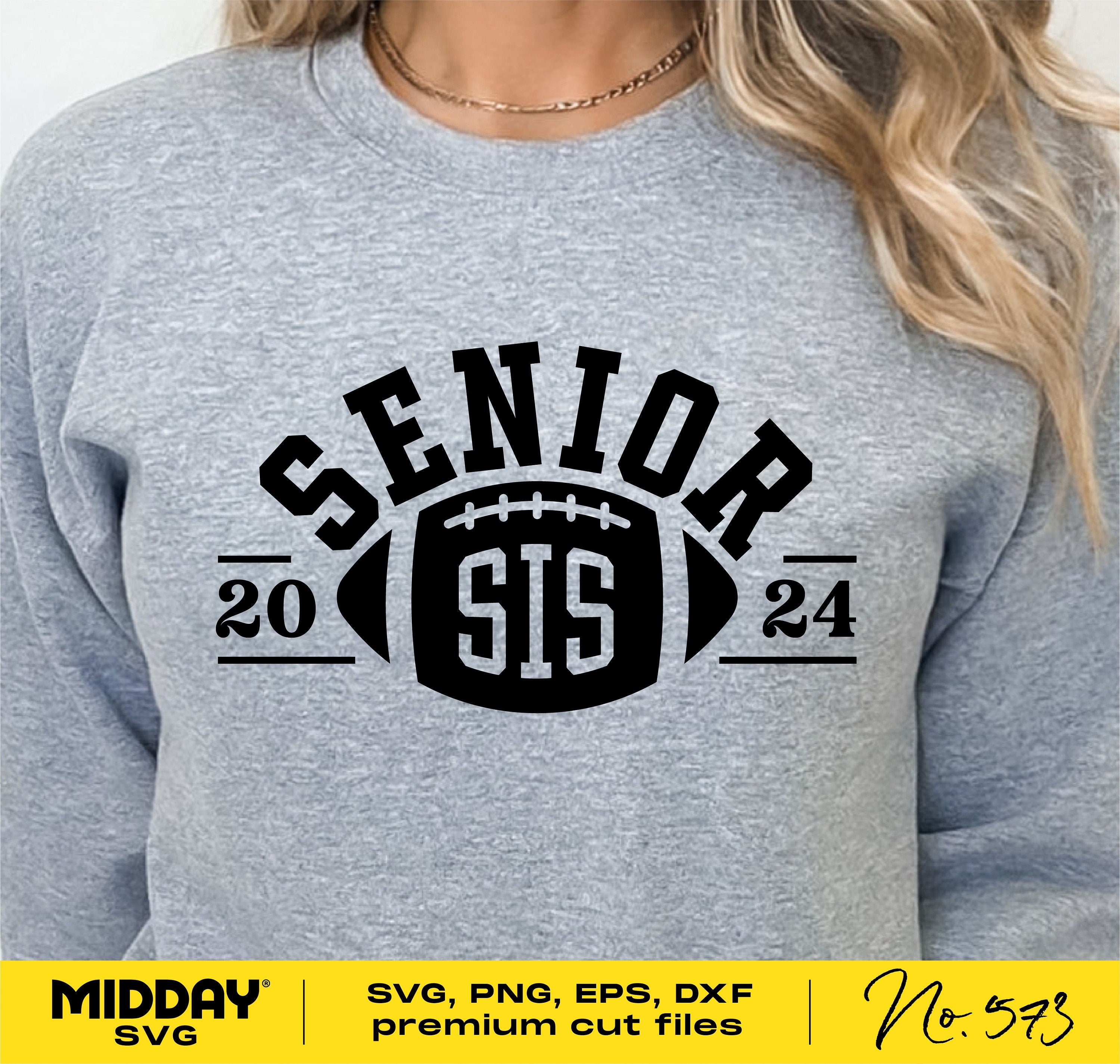 Senior Football Sister Svg, Football Sister Png, Varsity Football Sis Cut File, Class of 2024, Silhouette Cameo, Cricut, Digital Download