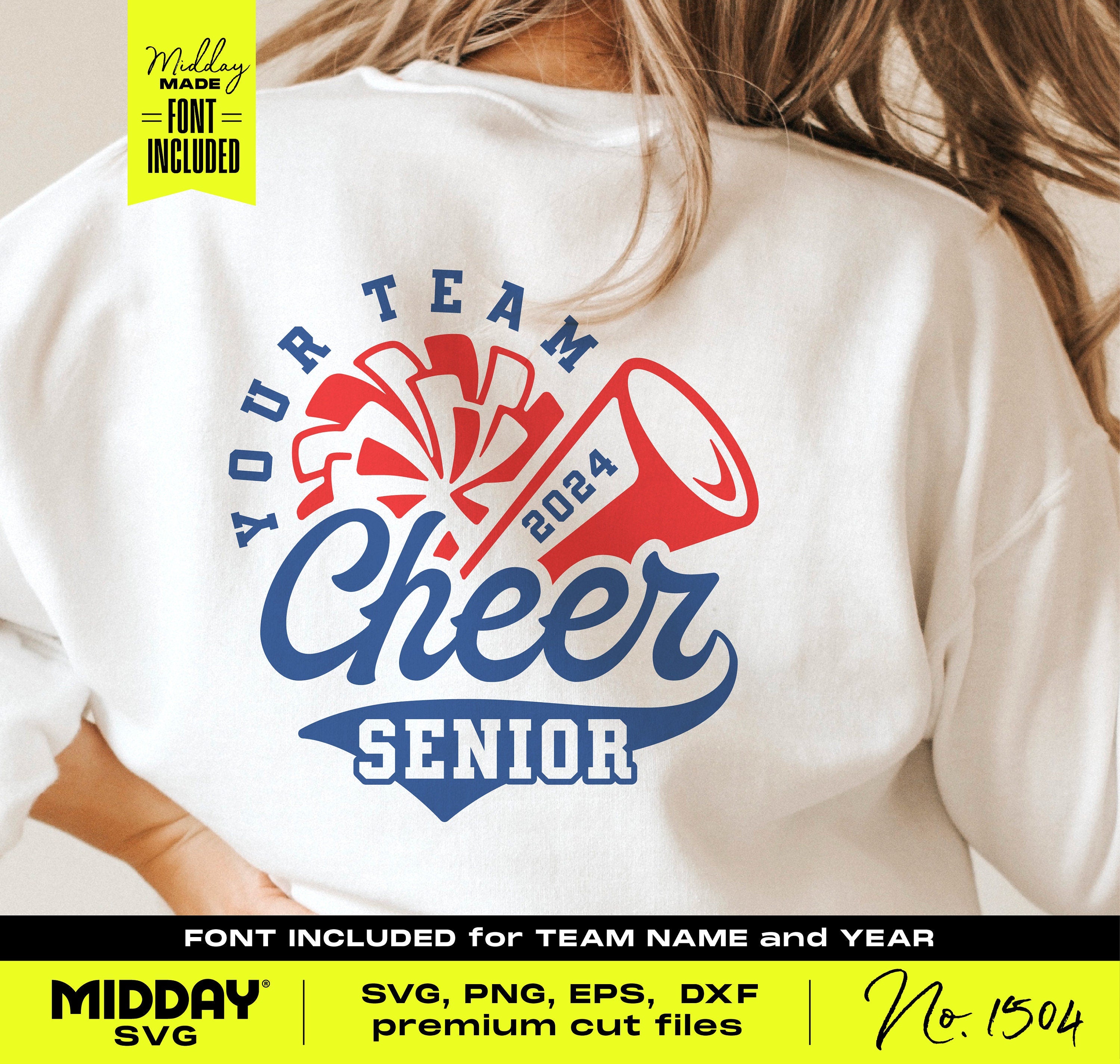 Cheer Senior svg, Varsity Cheerleader Svg, 2024, Senior Cheer Team Shirt Design, Senior Cheer Mom, Svg for Cricut, Senior Cheerleading