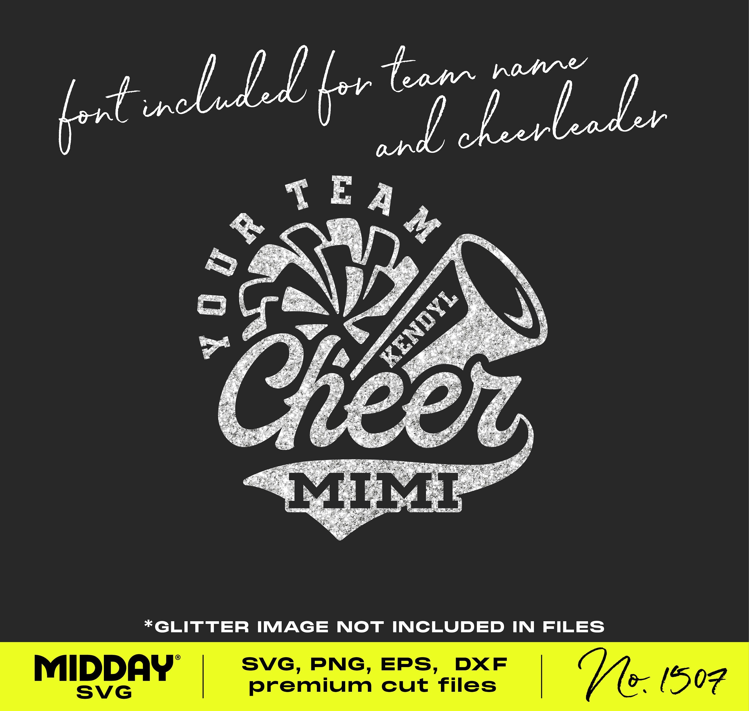 Cheer Mimi Svg Png, Cheerleader Mimi Svg, Customizable, Cheer Team Template, Cheer Grandma Svg, Svg for Cricut, Cheer Mimi Shirt Svg,