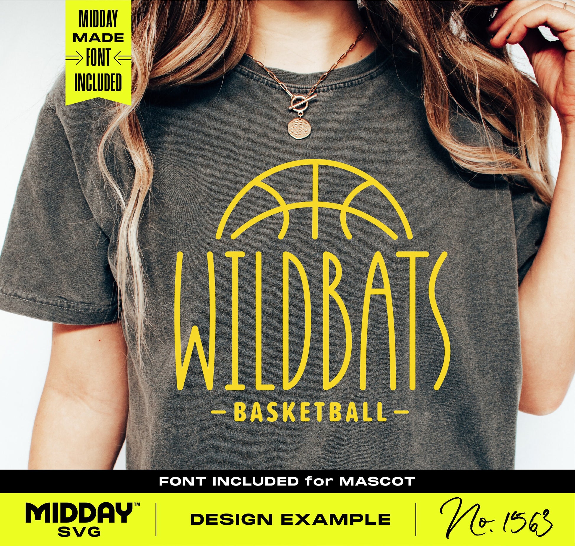 Customizable basketball team shirt design with WildBats logo and condensed font, perfect for Cricut and Silhouette projects.