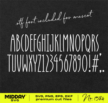 Custom font for team names, SVG template with alphabet and numbers