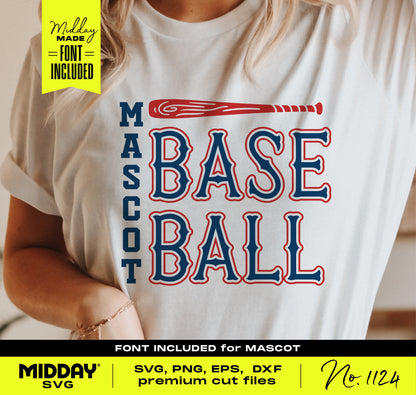 Woman wearing DIY baseball T-shirt with SVG batting design for crafting jerseys, hats, and decor. Premium cut files included.