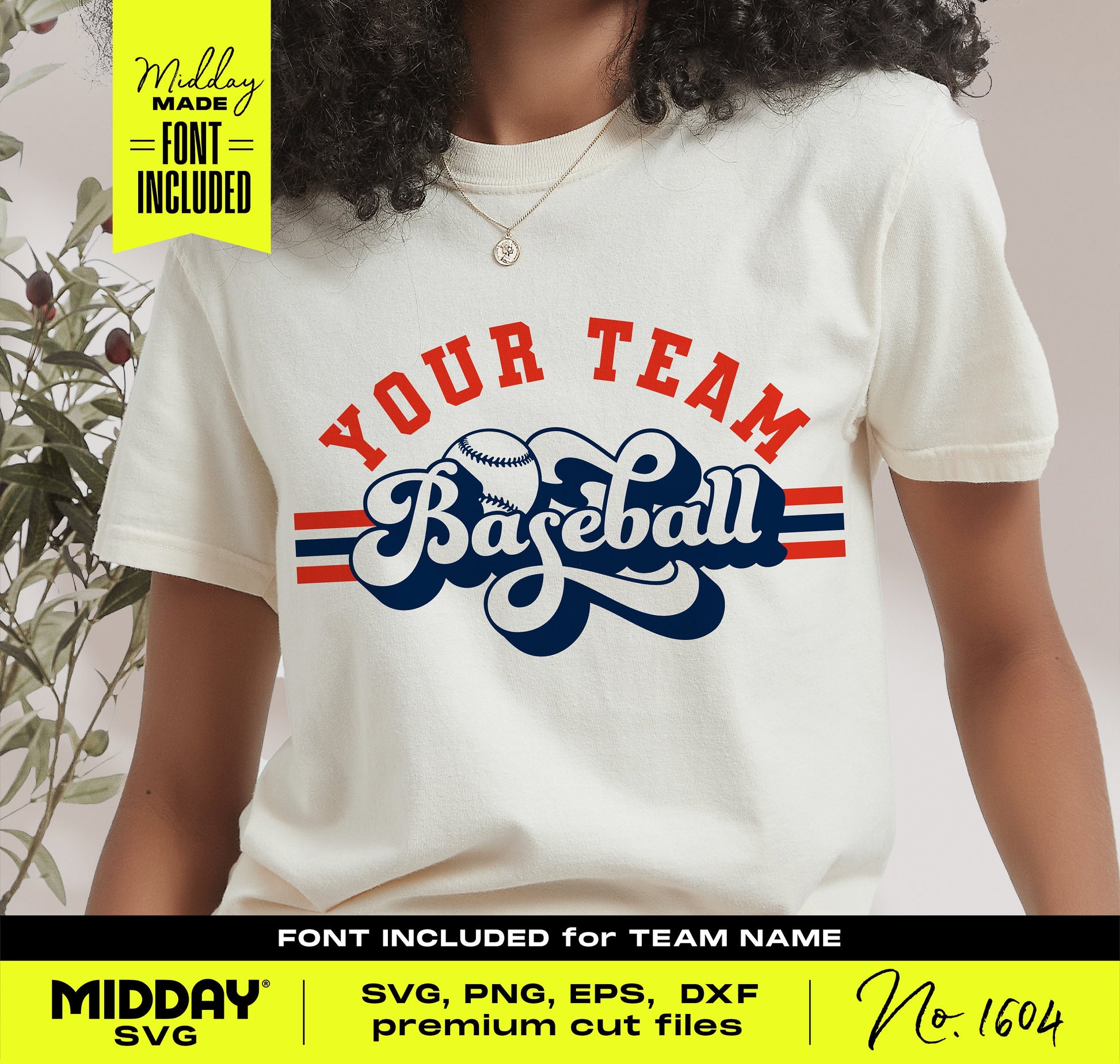 Person wearing a shirt featuring a Beautifully Crafted Baseball SVG Team Design with Elegant Lettering, perfect for fans and players.