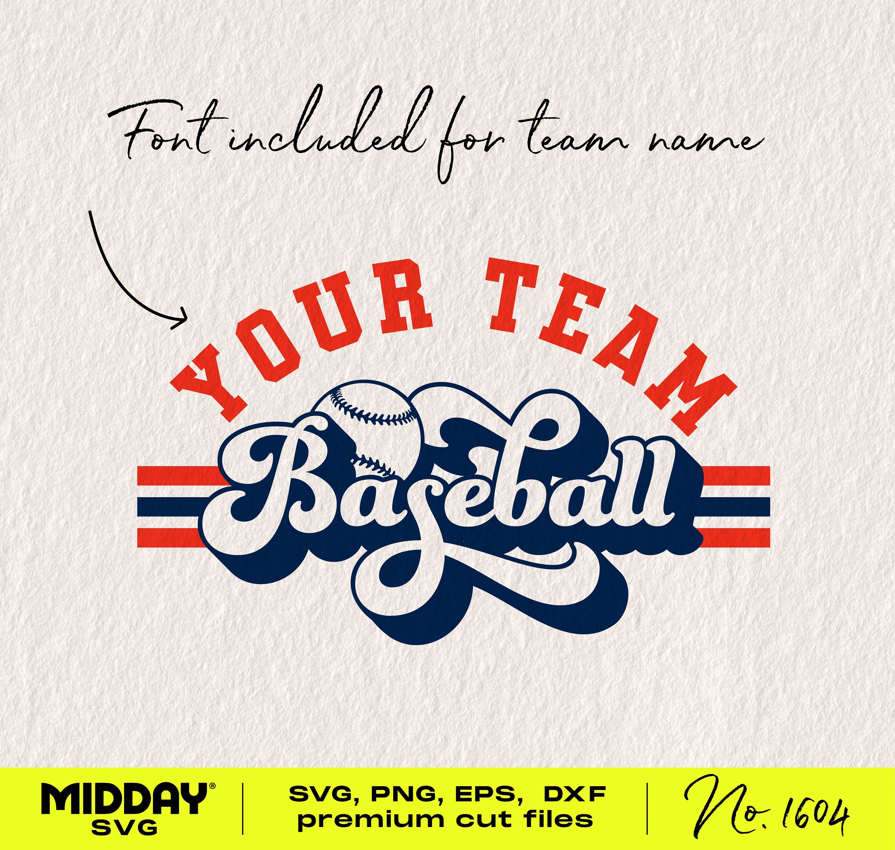 Beautifully Crafted Baseball SVG - Team Design with Elegant Lettering