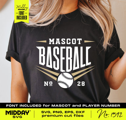 Energetic baseball team t-shirt with custom SVG and PNG design featuring a ball and bold text for DIY crafts and projects.