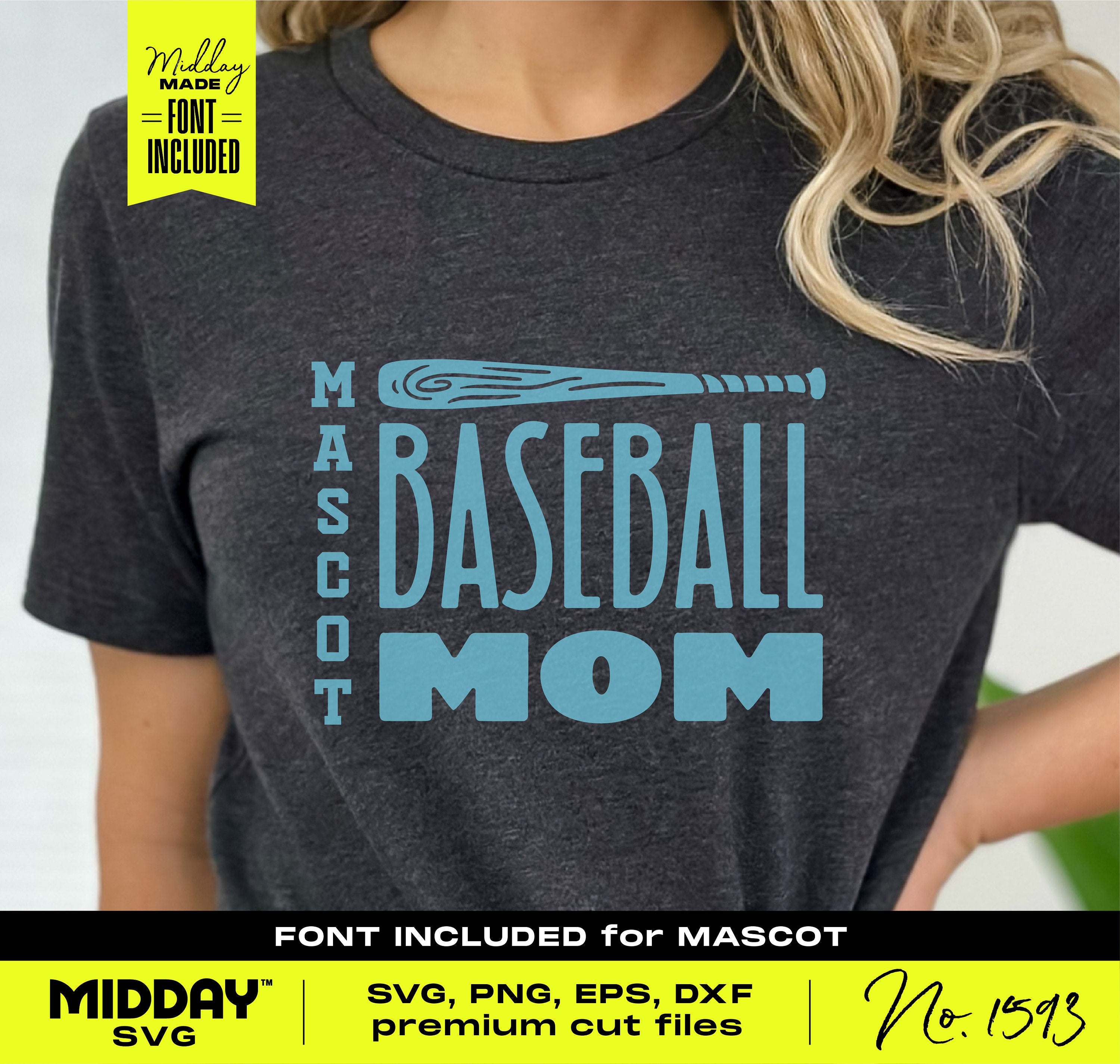 Customizable Baseball Mom Svg Png with Bat - Perfect for T-shirts and Hats!