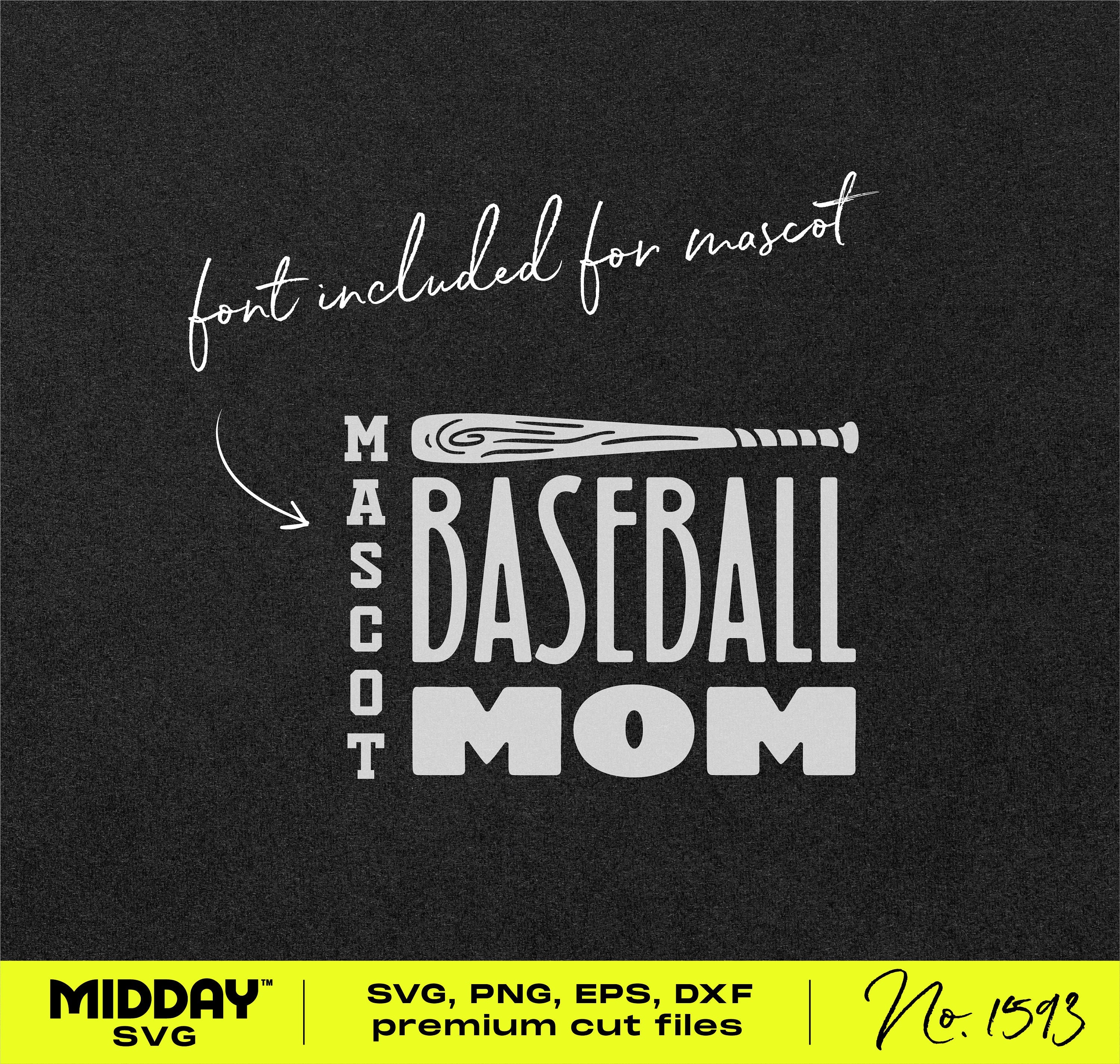 Customizable Baseball Mom Svg Png with Bat - Perfect for T-shirts and Hats!