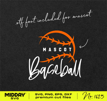 Abstract Baseball Stitching Logo Design with Customizable Mascot Text