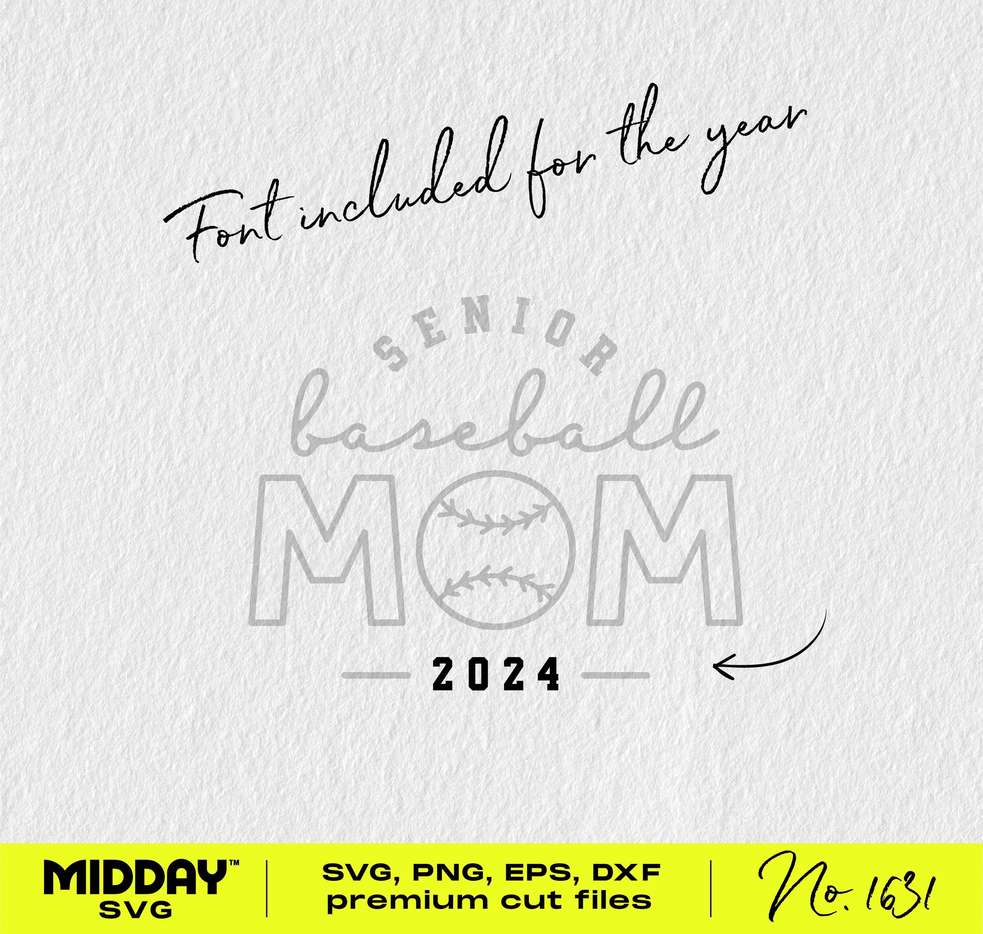 Classy Senior Baseball Mom SVG design for proud high school baseball moms, perfect for personalized gifts and decor, 2024 edition.