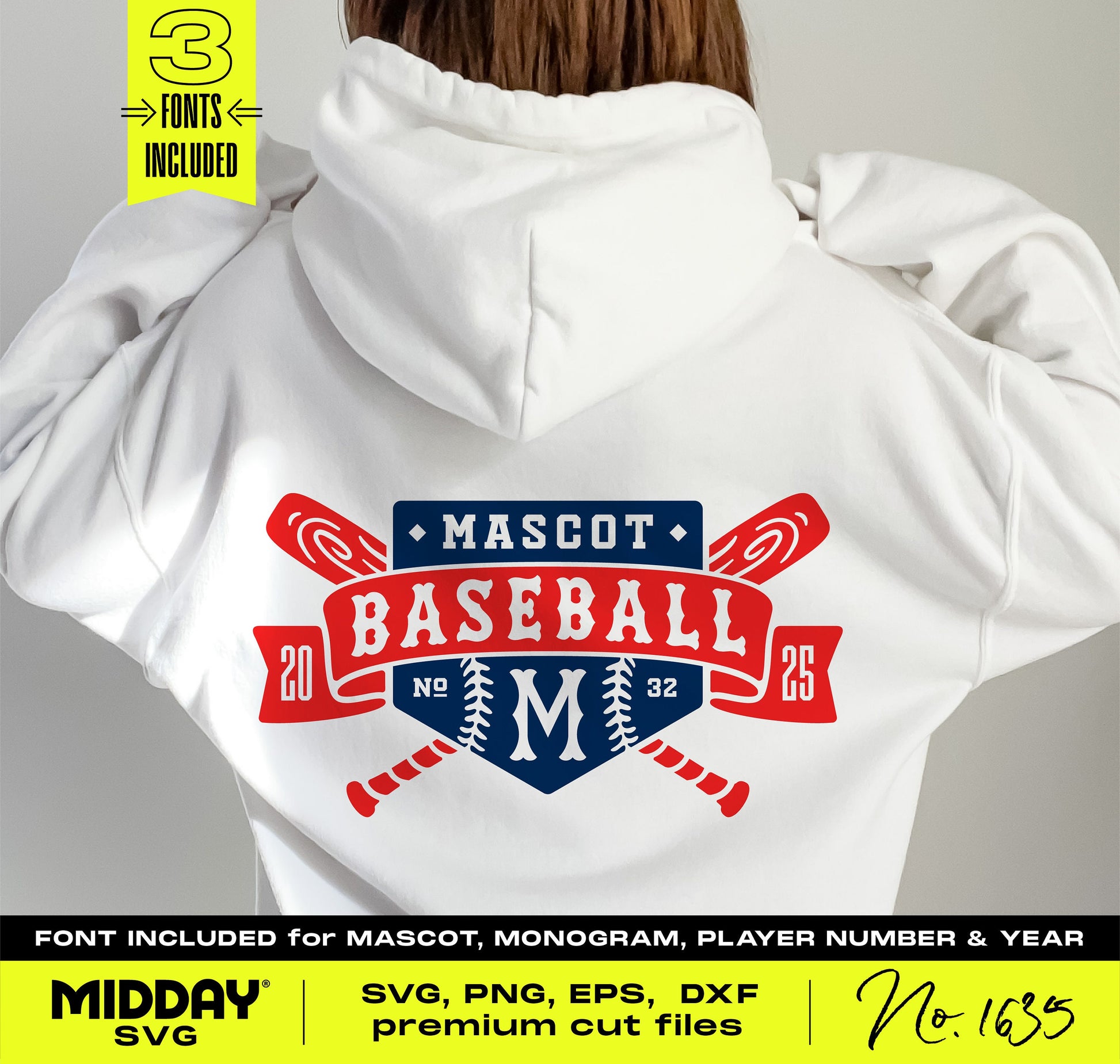 Customizable baseball SVG design on hoodie, featuring home plate, bats, and stitching; ideal for team shirts and DIY Cricut projects.