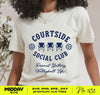 Courtside Social Club, Funny Volleyball SVG PNG - Digital Download for Crafting and Design