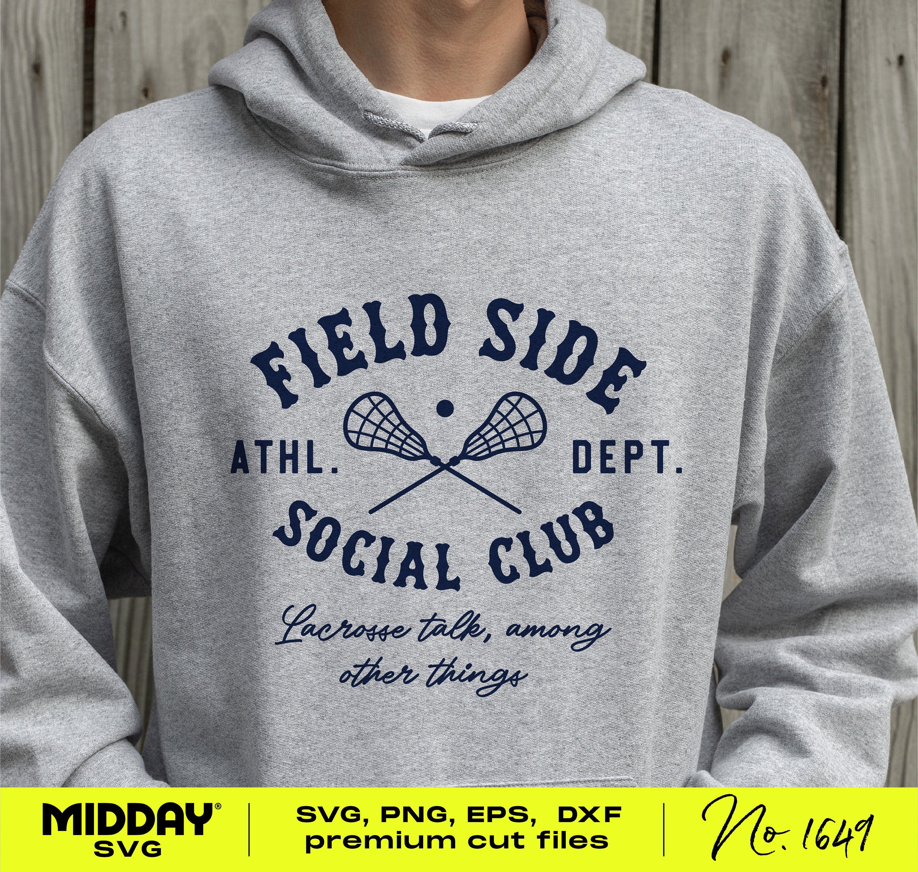 Field Side Social Club Lacrosse SVG PNG | Sports Lover Digital Download