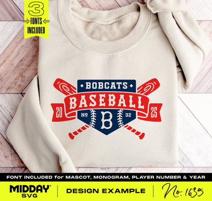 Sweatshirt with customizable baseball SVG design, featuring home plate and team logo for DIY projects and personalized team shirts.